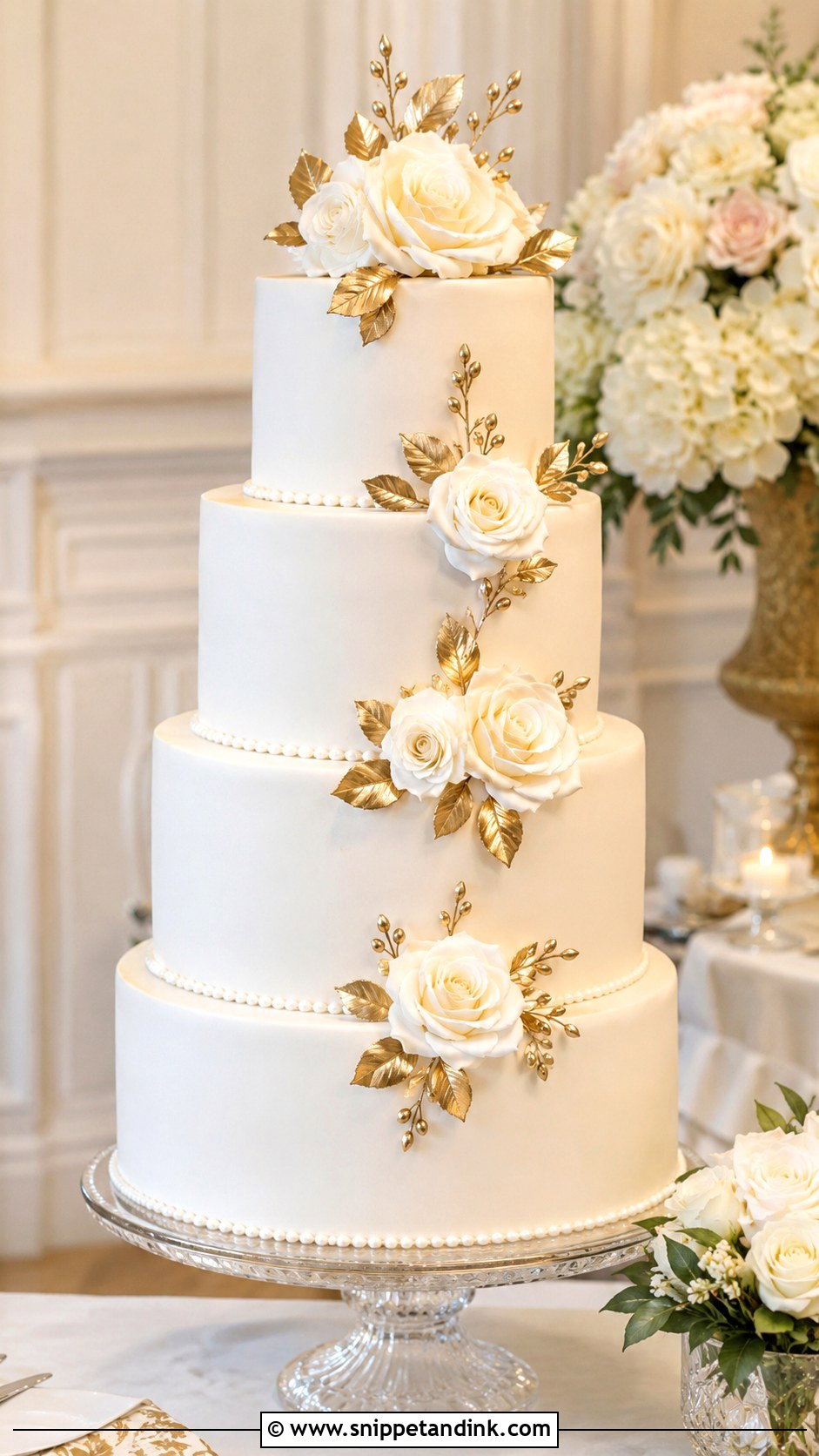 Fondant Wedding Cake - Snippet and Ink - 20 Wedding Cake Decorating Techniques
