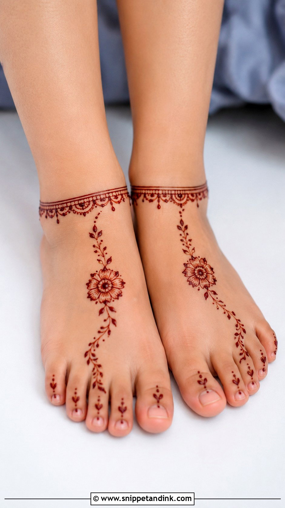 Foot Mehndi Design For Kids - Snippet and Ink - 30 Kids Children Mehndi Designs