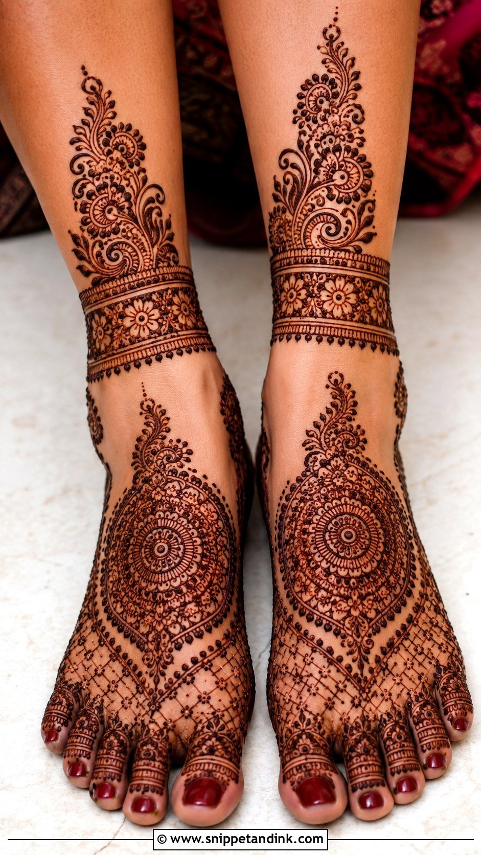 Foot Wedding Mehndi Design - Snippet and Ink - 35 Wedding Mehndi Designs