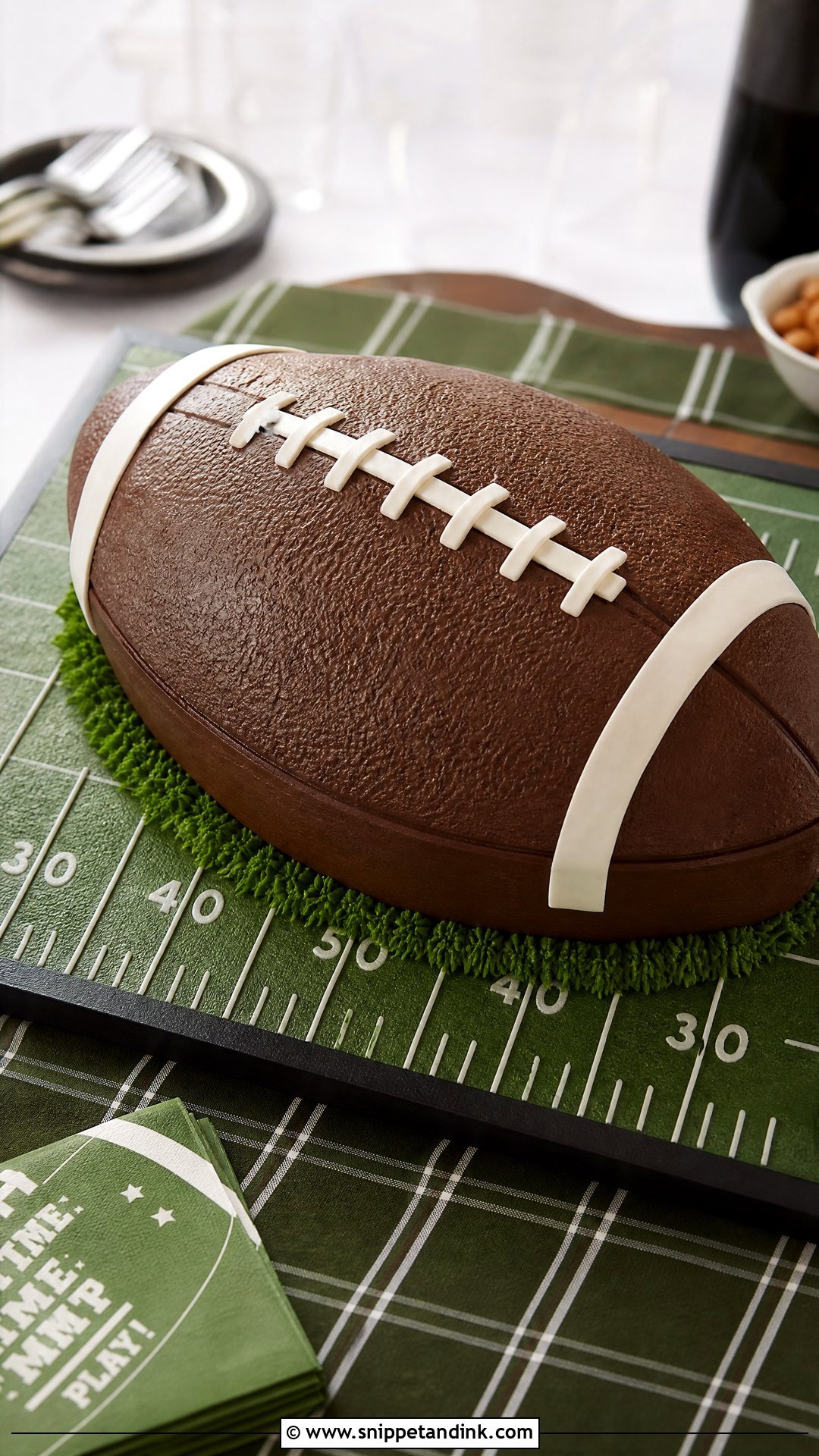 Football Groom Cake - Snippet and Ink - 25 Groom to Be Cake Ideas