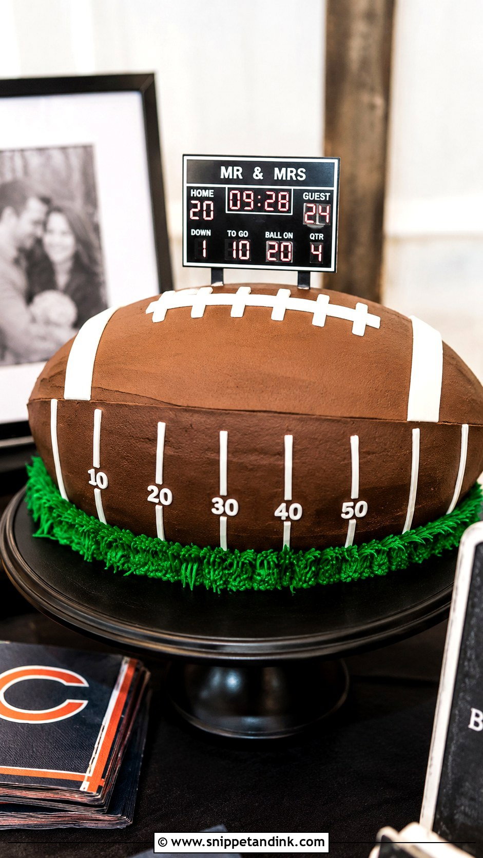 Football Groom Cake - Snippet and Ink - 20 Groom Cake Ideas