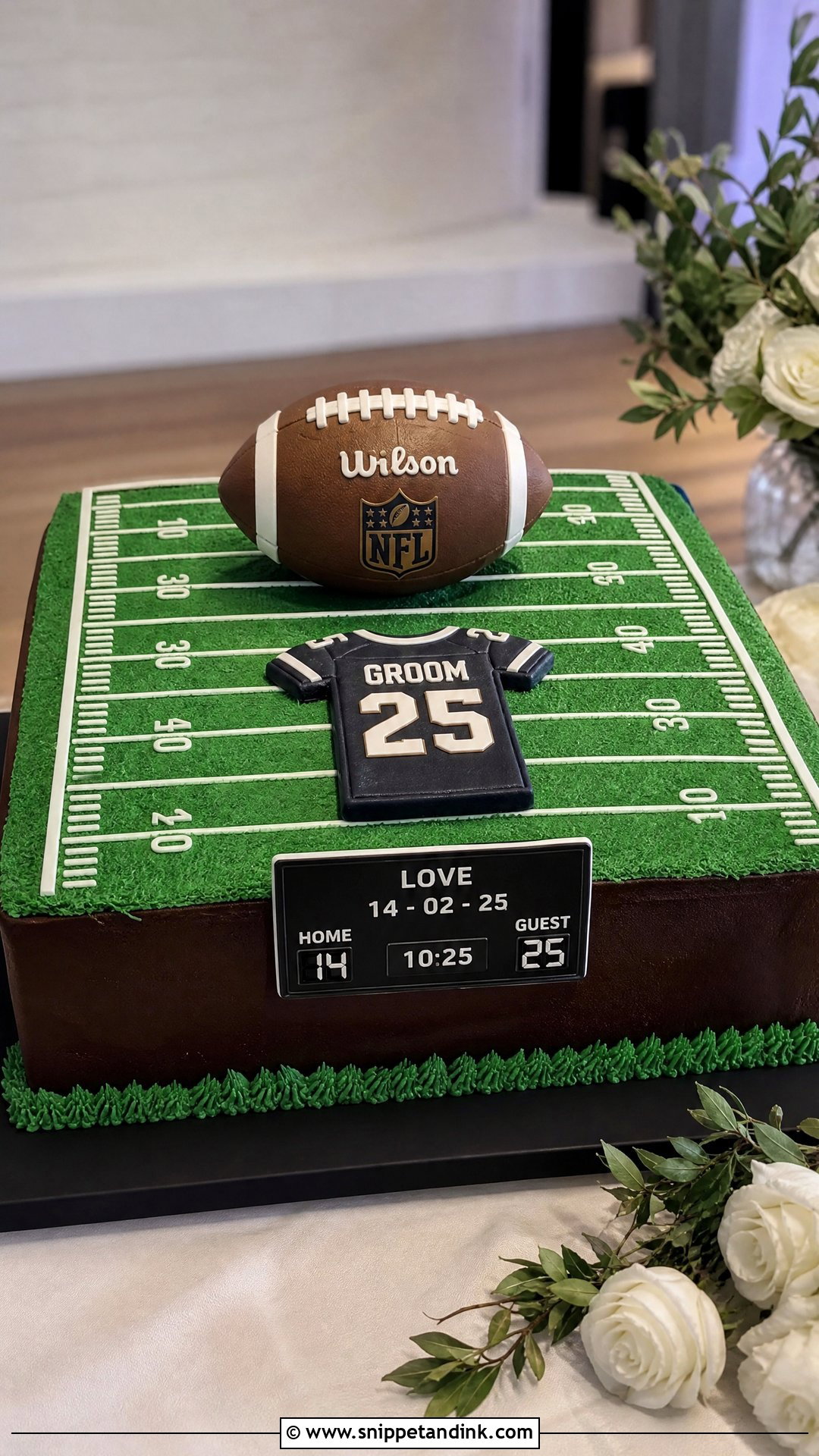 Football Grooms Cake - Snippet and Ink - 25 Grooms Cake Ideas