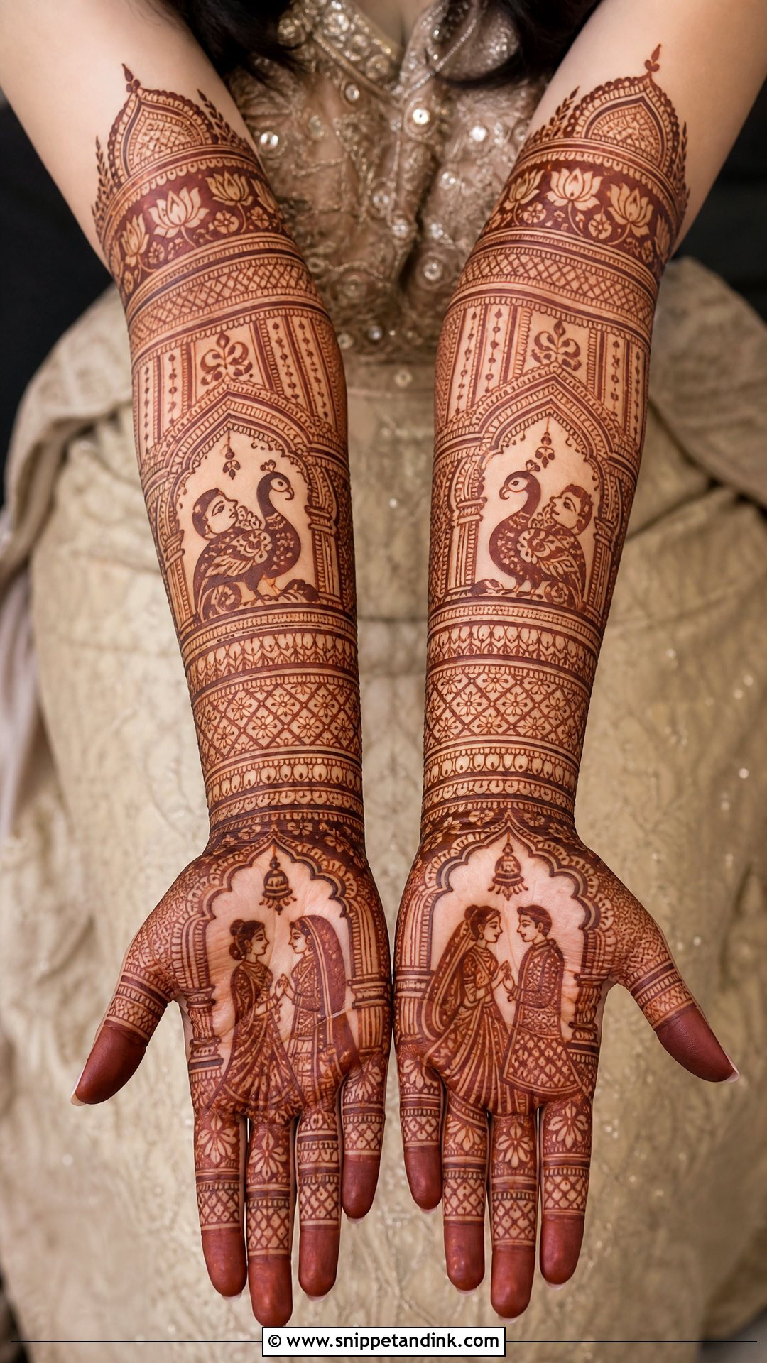 Forearm Bridal Mehndi Design - Snippet and Ink - 20 Indian Mehandi Design for Bridal Ideas
