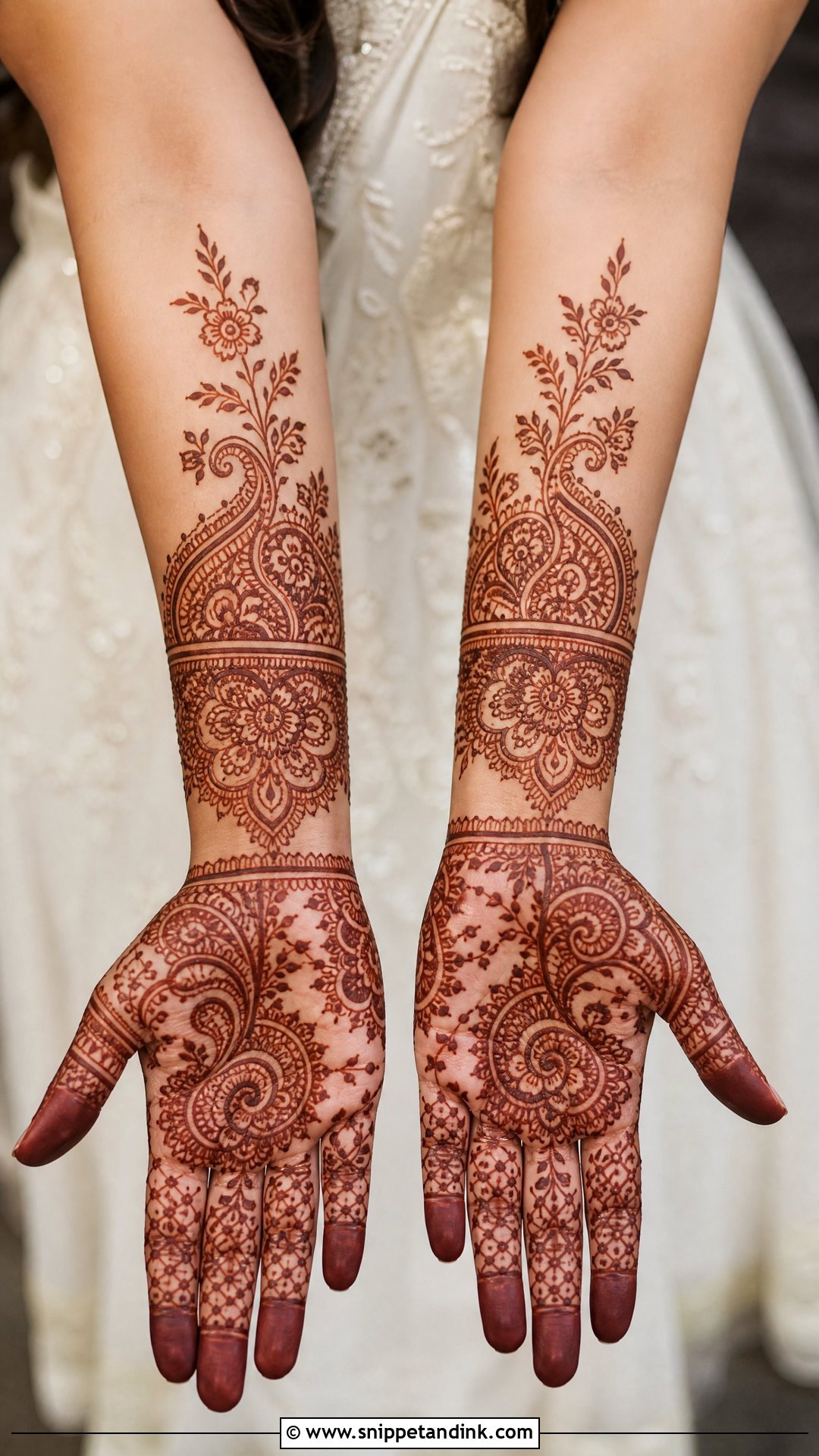 Forearm Bridal Sister Mehndi Design - Snippet and Ink - 25 Bridal Sister Mehndi Design Ideas