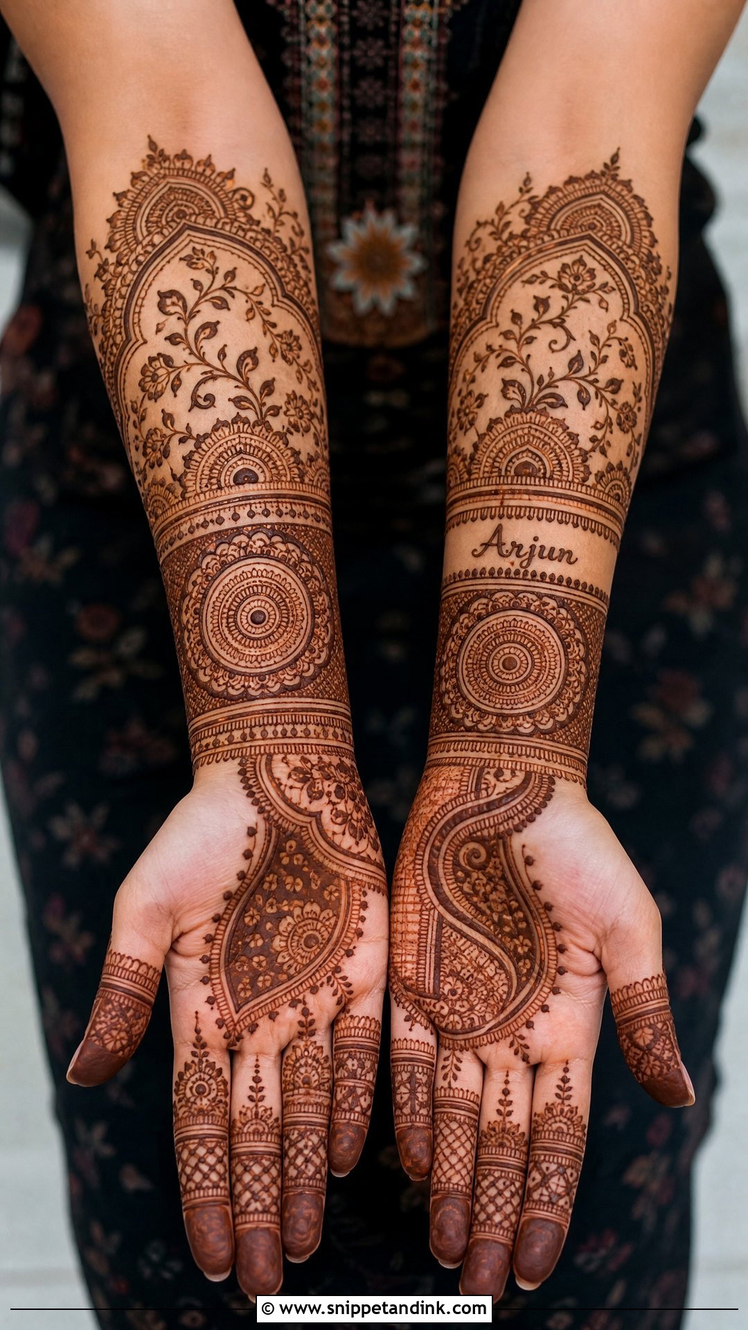 Forearm Groom Mehndi Design - Snippet and Ink - 30 Mehndi Designs for Groom for Men