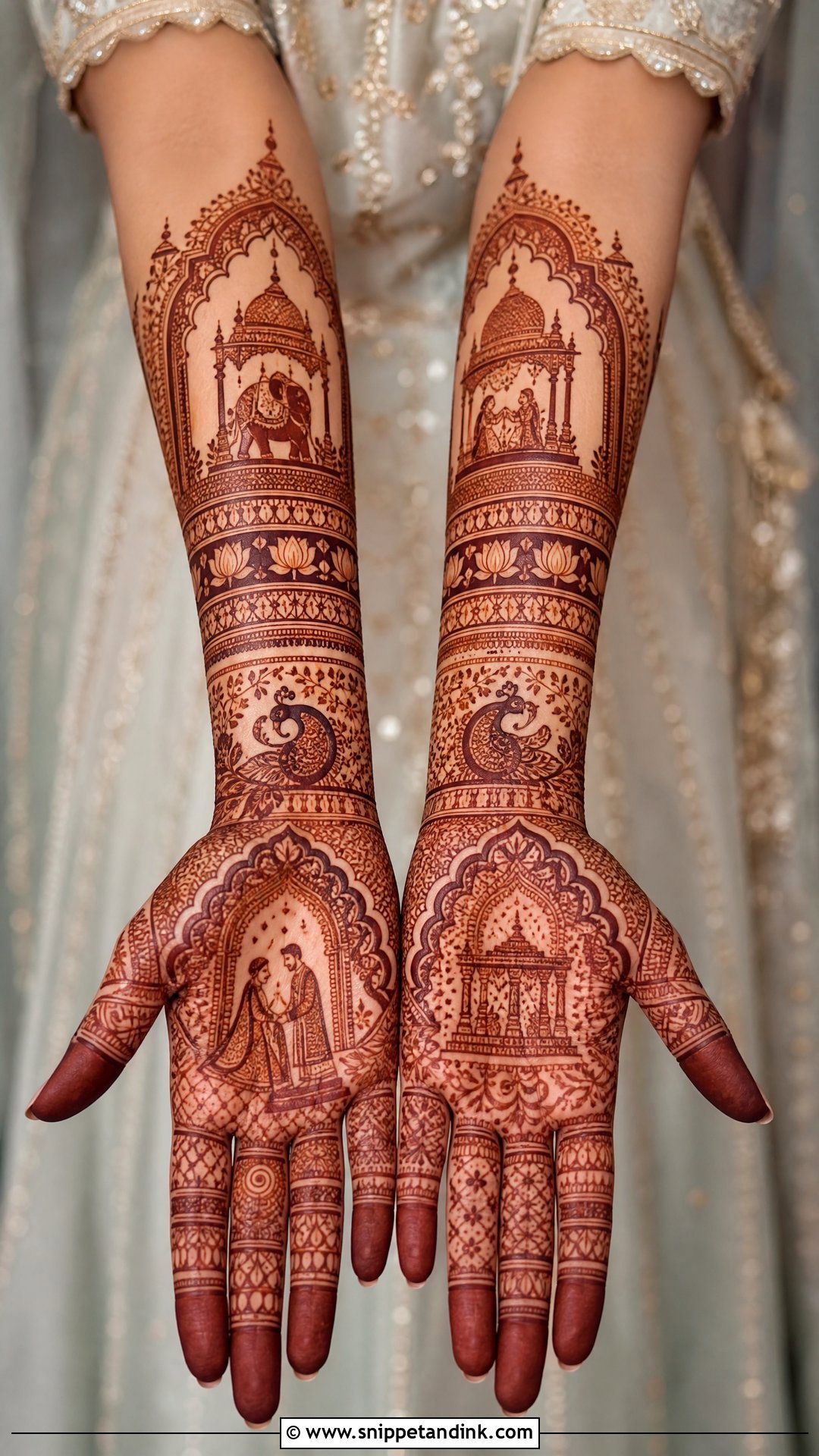 Forearm Hindu Bridal Mehndi Design - Snippet and Ink - 25 Hindu Bridal Mehndi Designs