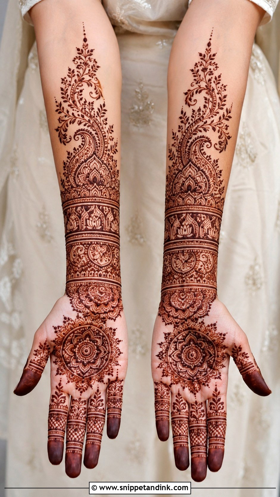 Forearm Mehndi Design - Snippet and Ink - 30 Cool Mehndi Designs