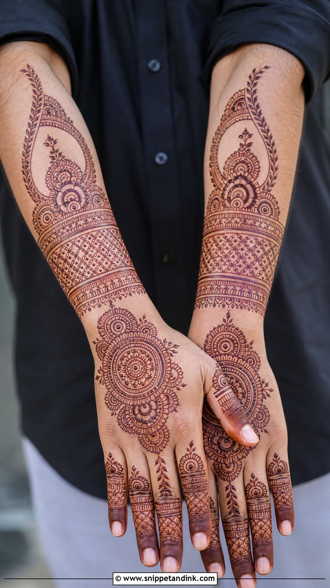 Forearm Men Mehndi Design - Snippet and Ink - 25 Men Mehndi Designs