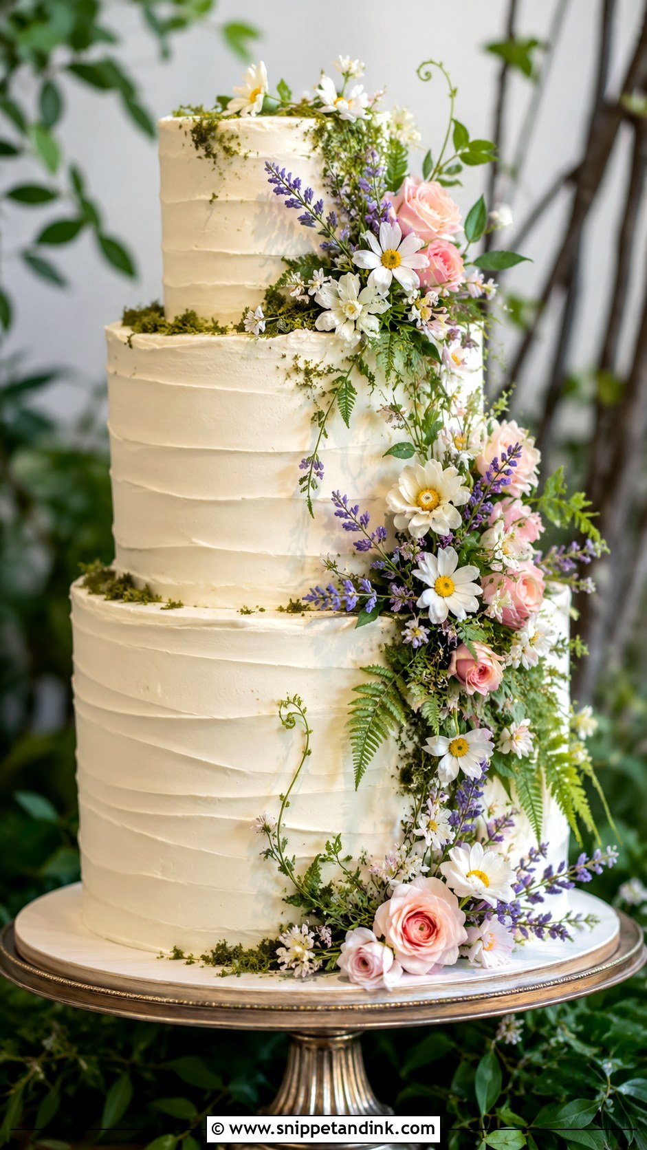 Forest Fairy Floral Wedding Cake - Snippet and Ink - 20 Forest Fairy Wedding Cake Ideas