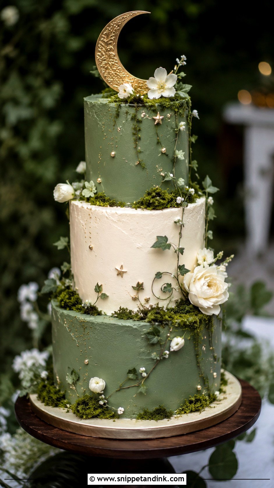 Forest Fairy Moon Wedding Cake - Snippet and Ink - 20 Forest Fairy Wedding Cake Ideas