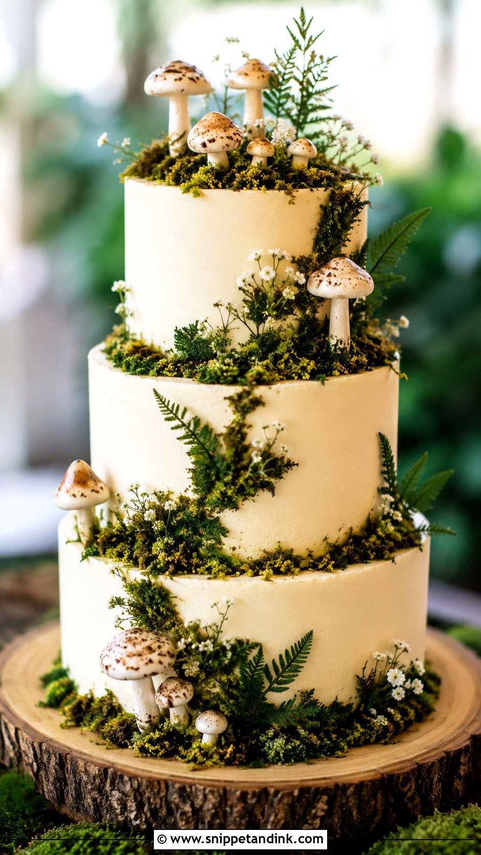 Forest Fairy Moss Wedding Cake - Snippet and Ink - 20 Forest Fairy Wedding Cake Ideas