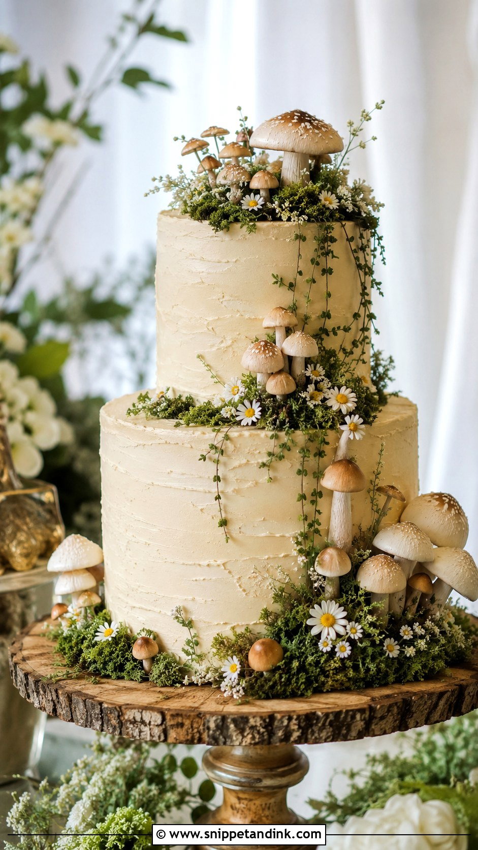 Forest Fairy Mushroom Wedding Cake - Snippet and Ink - 20 Forest Fairy Wedding Cake Ideas