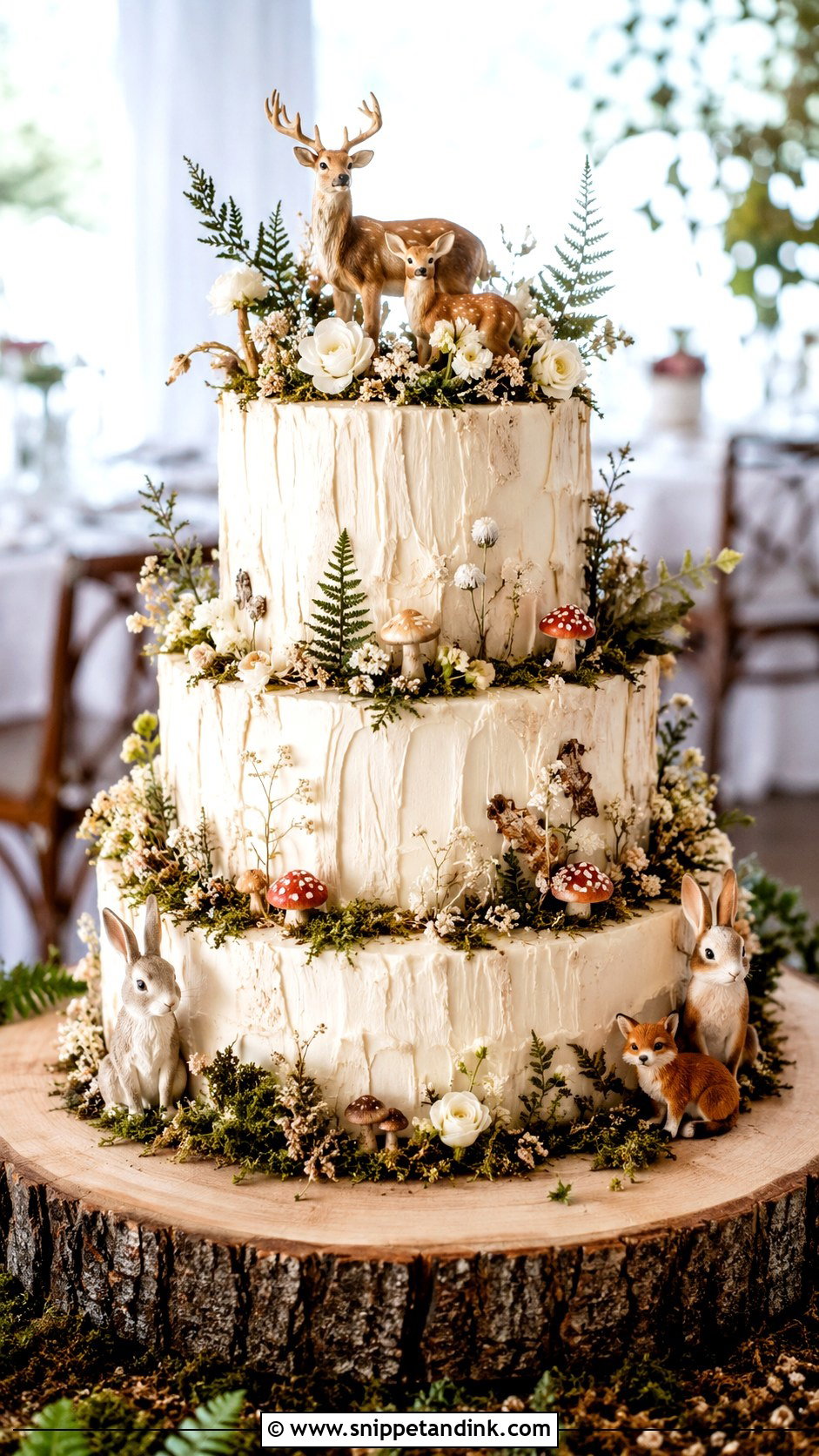 Forest Fairy Woodland Animal Wedding Cake - Snippet and Ink - 20 Forest Fairy Wedding Cake Ideas