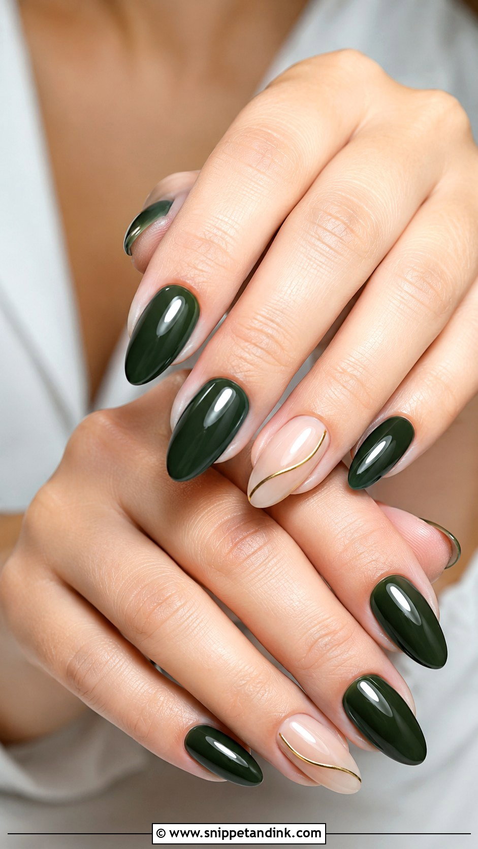 Forest Green Bridal Nails - Snippet and Ink - 20 Green Bridal Nails