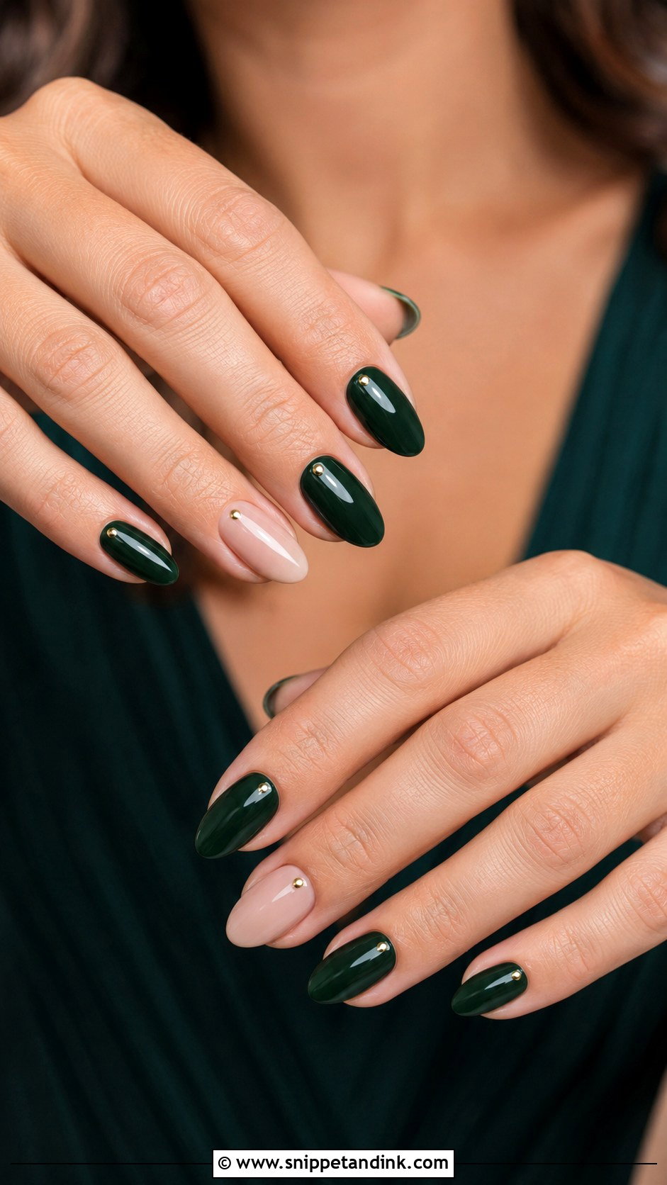 Forest Green Fall Wedding Guest Nails - Snippet and Ink - 20 Fall Wedding Guest Nails