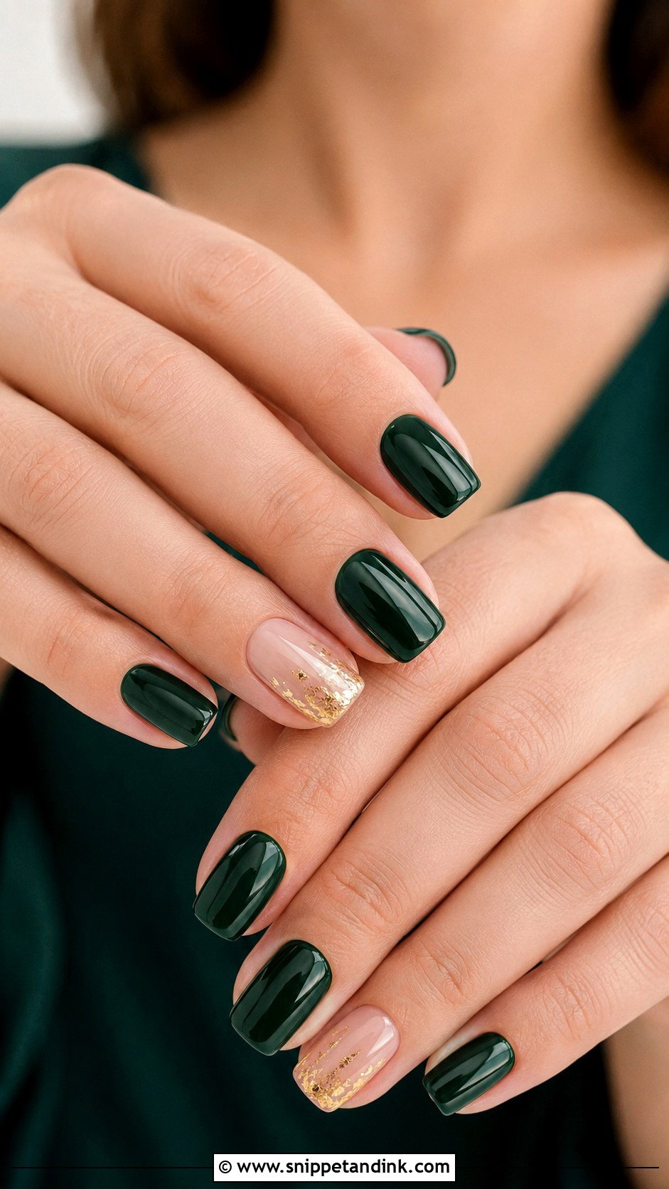 Forest Green Fall Wedding Nails - Snippet and Ink - 30 Fall Wedding Nails