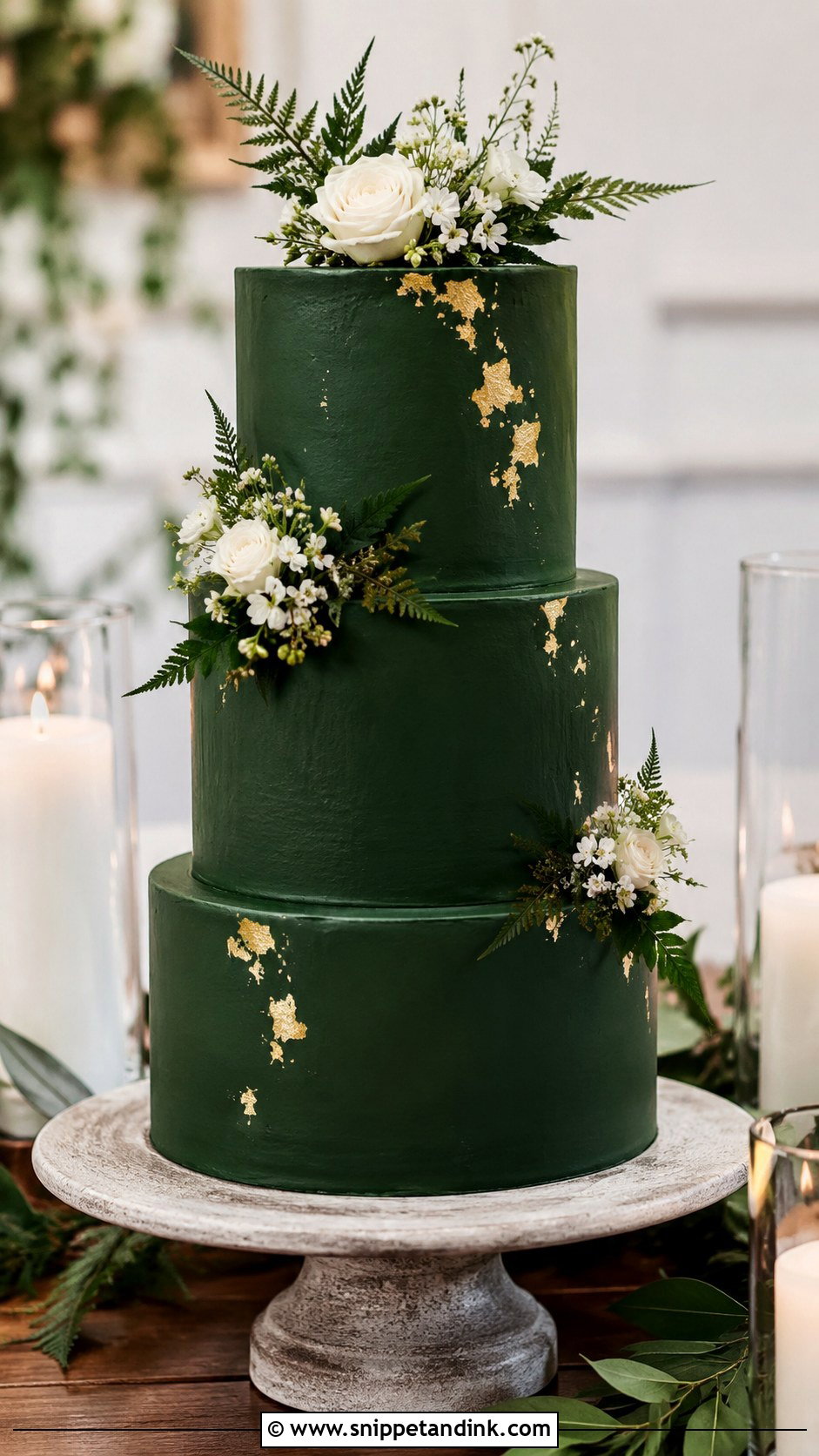 Forest Green Wedding Cake - Snippet and Ink - 20 Woodlands Cake Ideas for Wedding