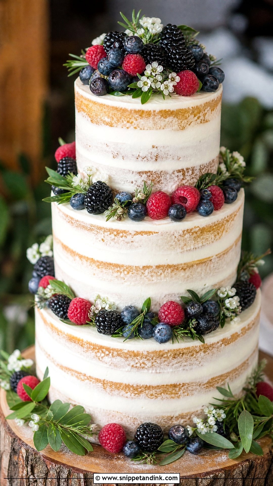 Forest Wedding Cake With Berries - Snippet and Ink - 25 Forest Theme Cake Ideas for Wedding