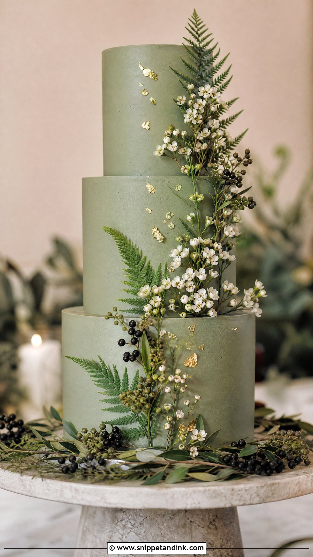 Forest Wedding Cake With Green Buttercream - Snippet and Ink - 25 Forest Theme Cake Ideas for Wedding