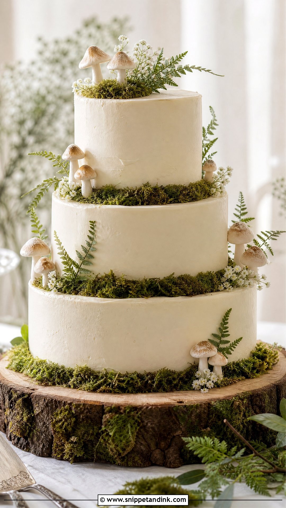 Forest Wedding Cake With Moss - Snippet and Ink - 25 Forest Theme Cake Ideas for Wedding