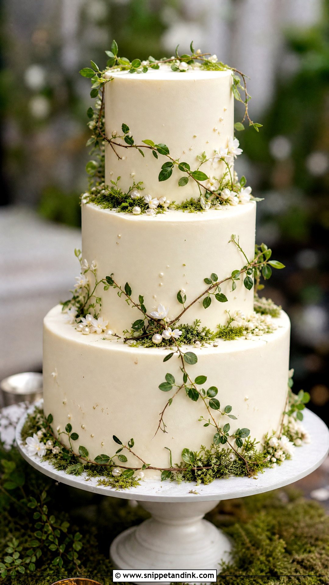 Forest Wedding Cake With Vines - Snippet and Ink - 25 Forest Theme Cake Ideas for Wedding