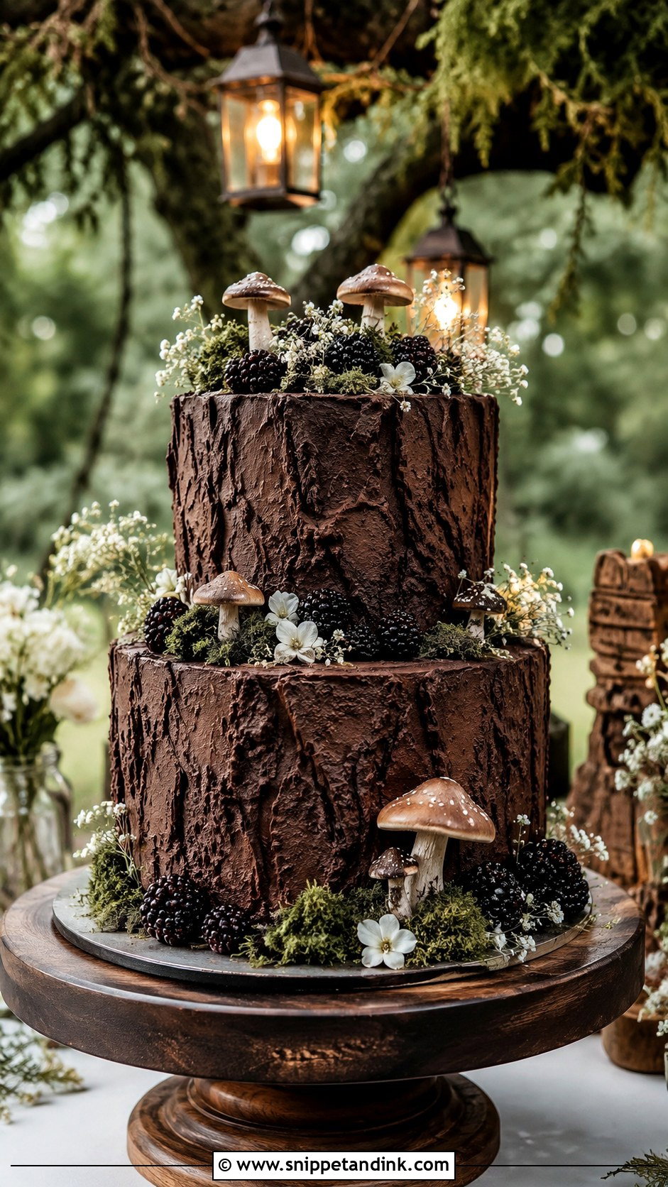 Forest Wedding Cake - Snippet and Ink - 25 Outdoor Wedding Cake Ideas