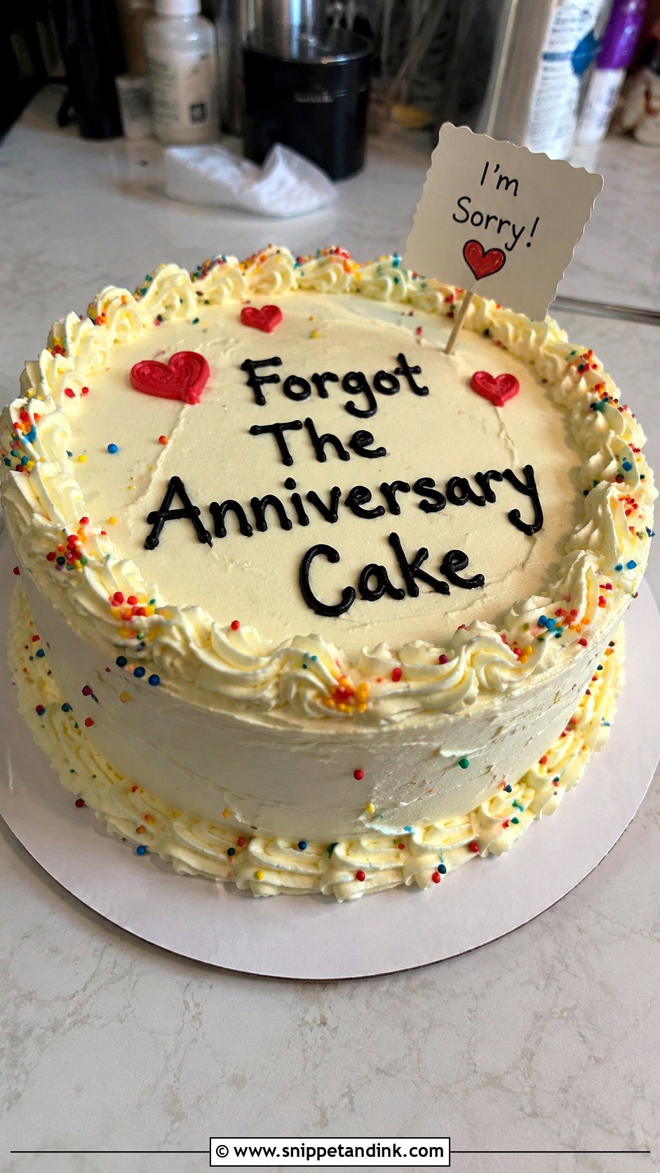 Forgot The Anniversary Cake - Snippet and Ink - 20 Funny Anniversary Cake Ideas