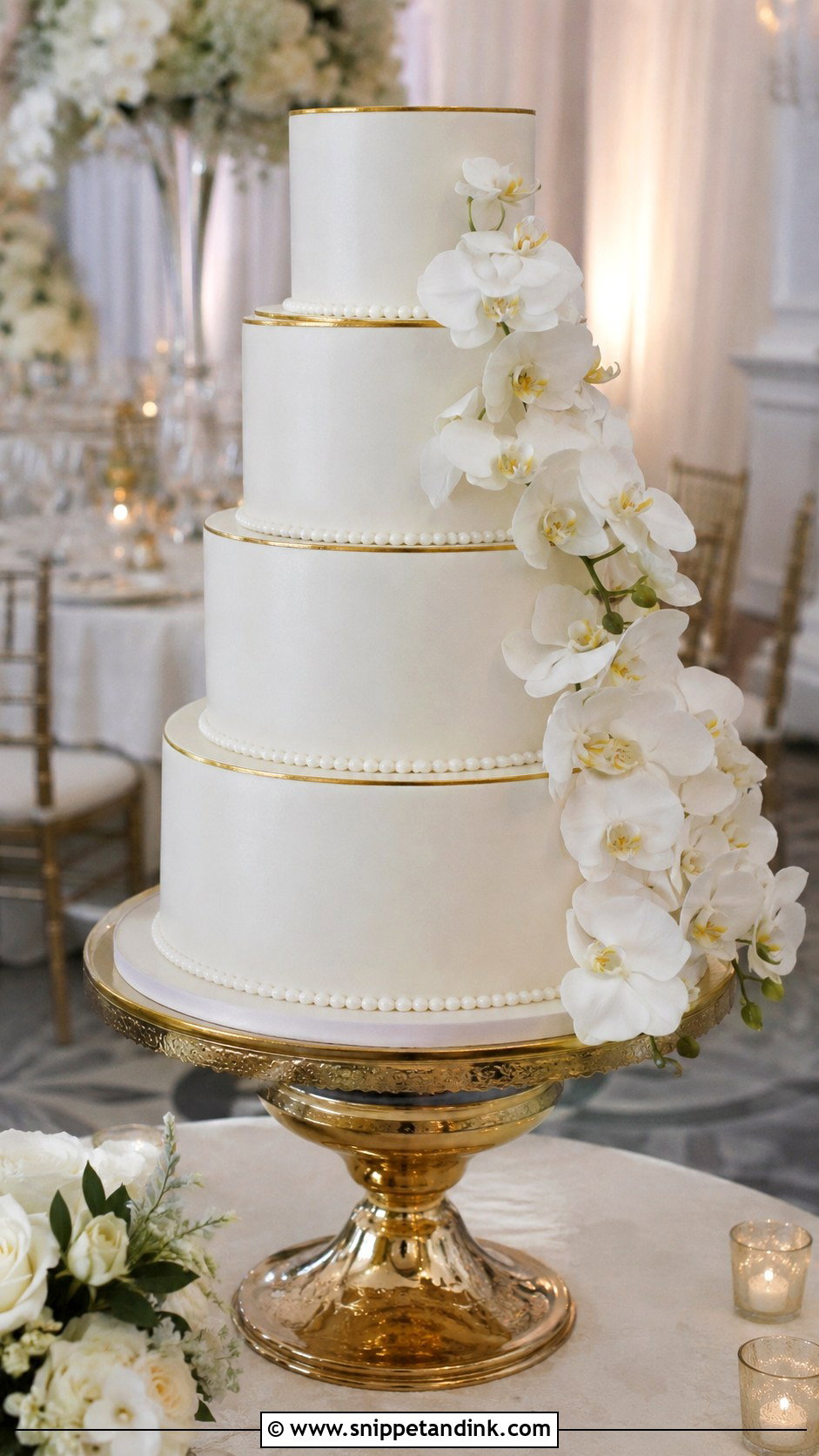 Four Tier Wedding Cake - Snippet and Ink - 30 Tiered Wedding Cake Ideas