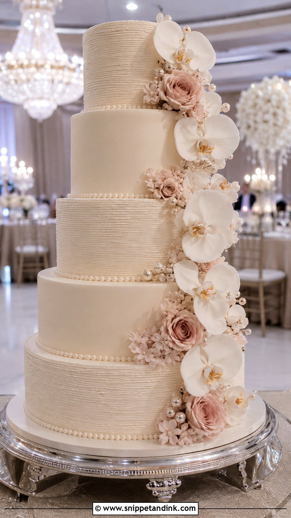 Four Tier Wedding Cake - Snippet and Ink - 30 Tiered Wedding Cakes