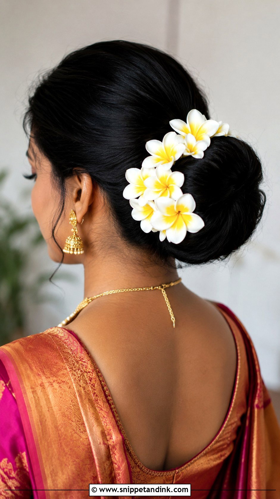 Frangipani Flowers for Bridal Bun - Snippet and Ink - 20 Indian Bridal Flowers for Hair