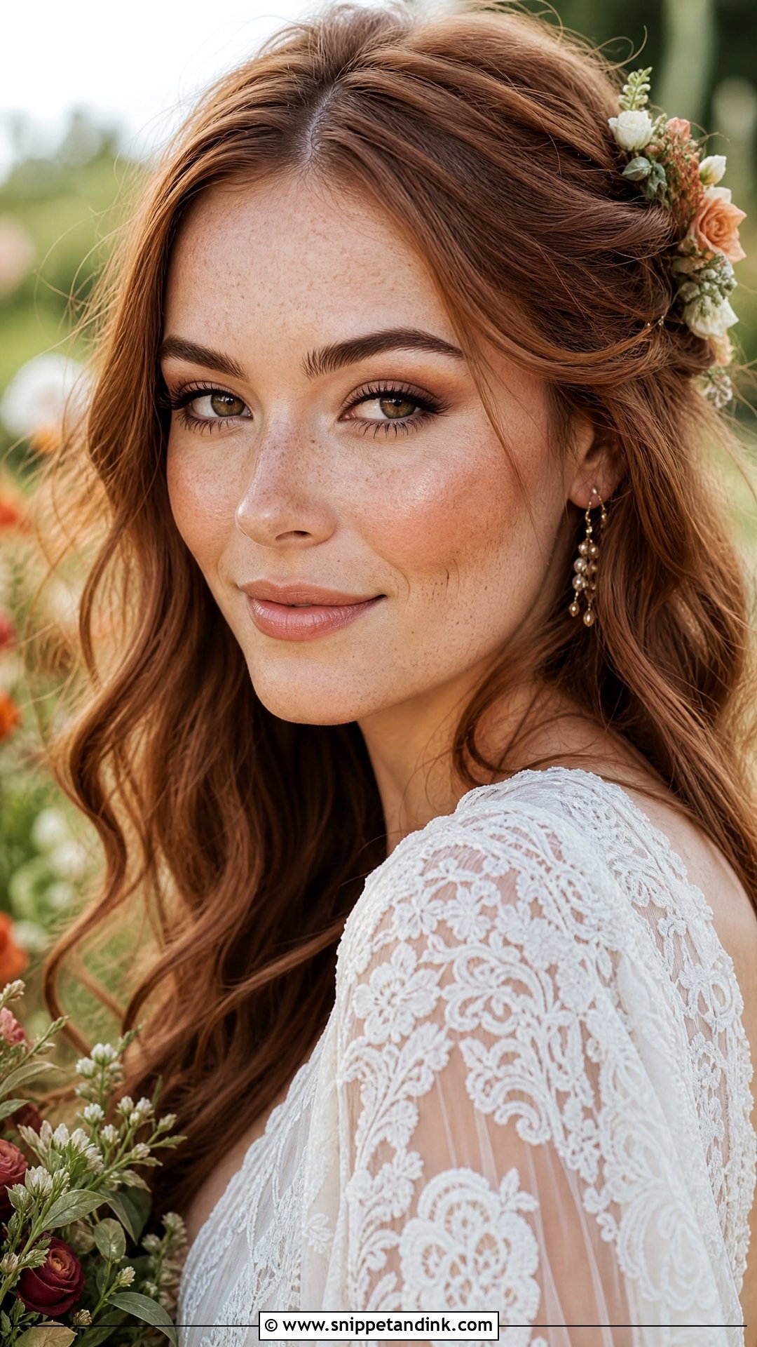 Freckled Boho Bridal Makeup - Snippet and Ink - 20 Boho Wedding Makeup Ideas