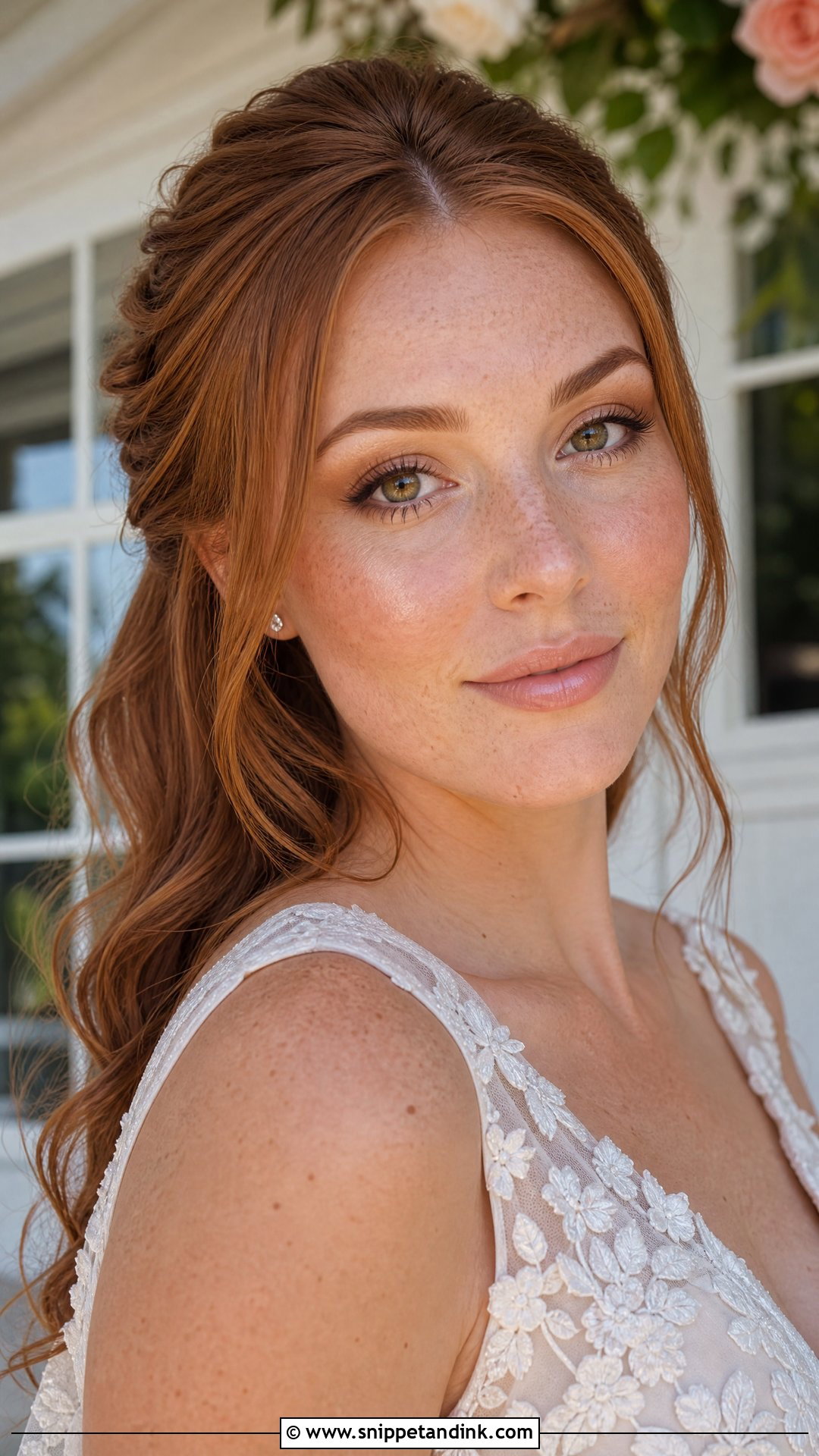 Freckled Redhead Bridal Makeup - Snippet and Ink - 20 Redhead Bridal Makeup Ideas