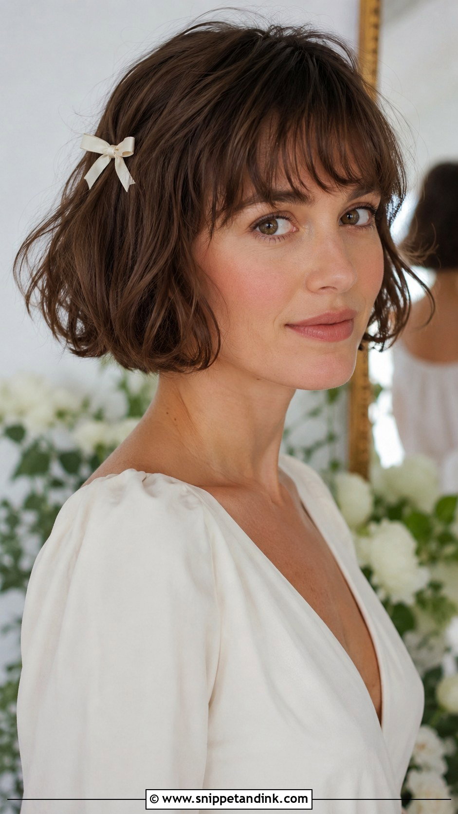 French Bob Wedding Hair - Snippet and Ink - 20 Bob Hair Wedding Styles