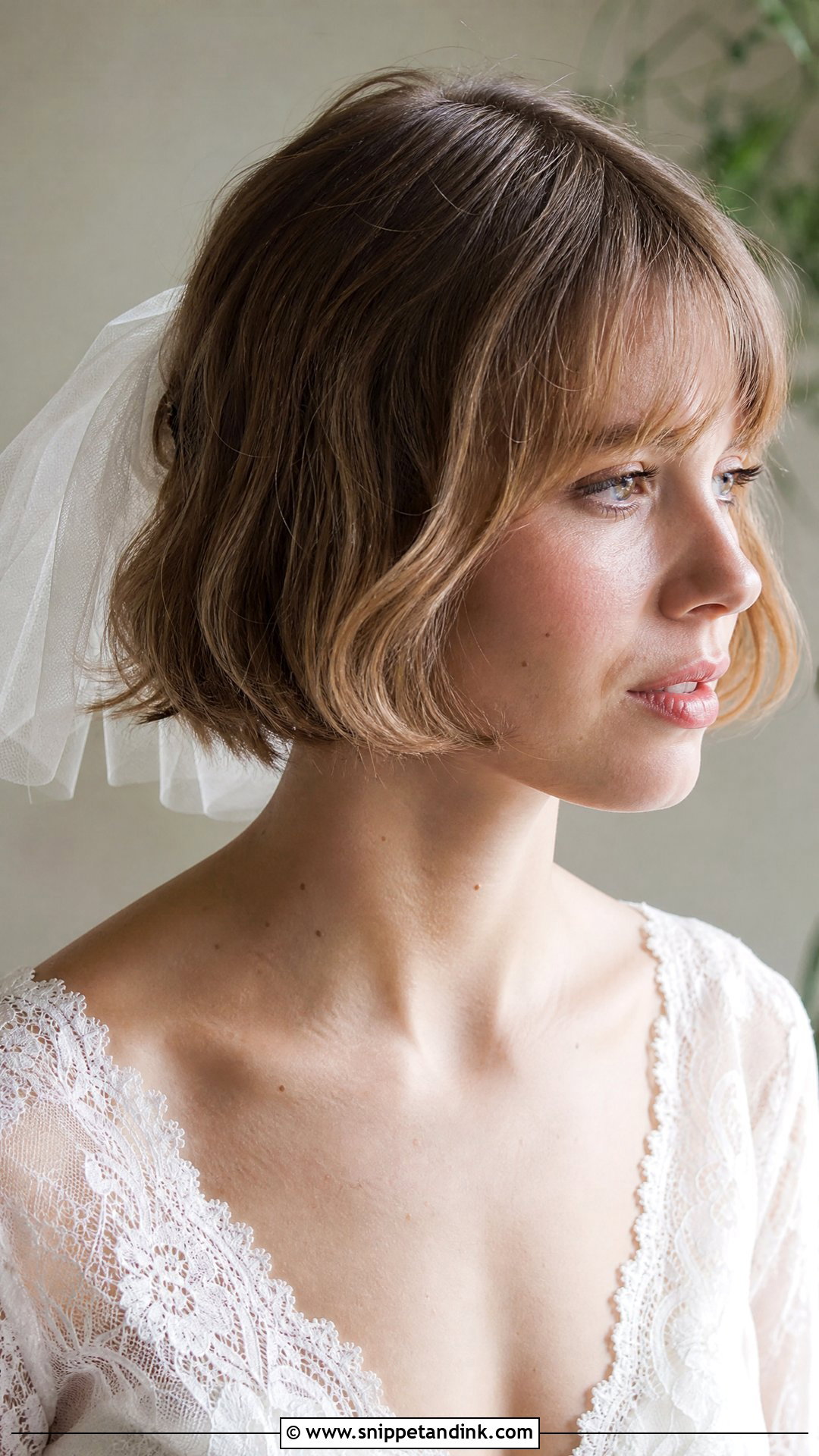 French Bob Wedding Hair - Snippet and Ink - 20 Wedding Hair Bob Length Ideas