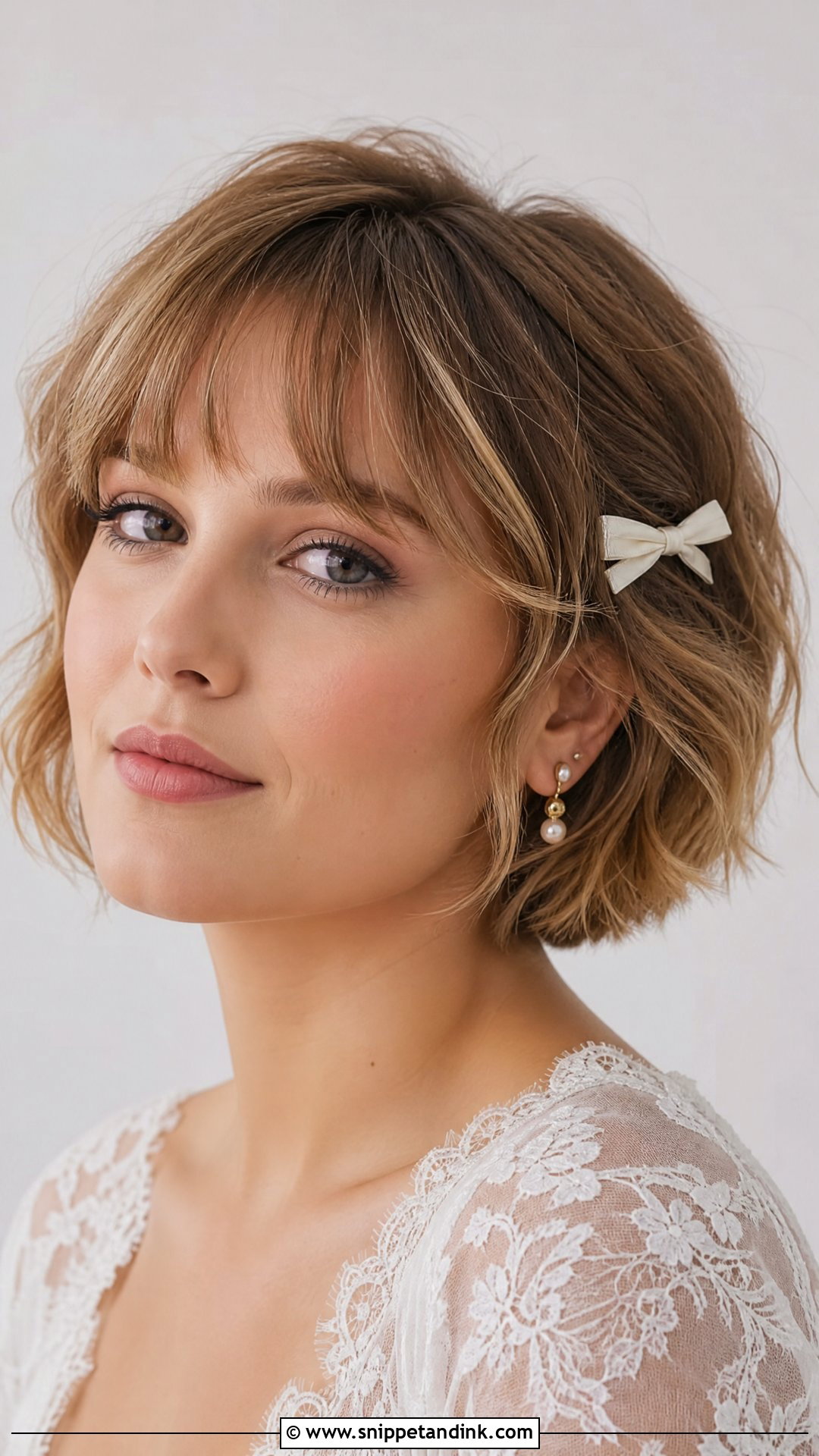 French Bob Wedding Hair - Snippet and Ink - 15 Bob Hair for Wedding Ideas