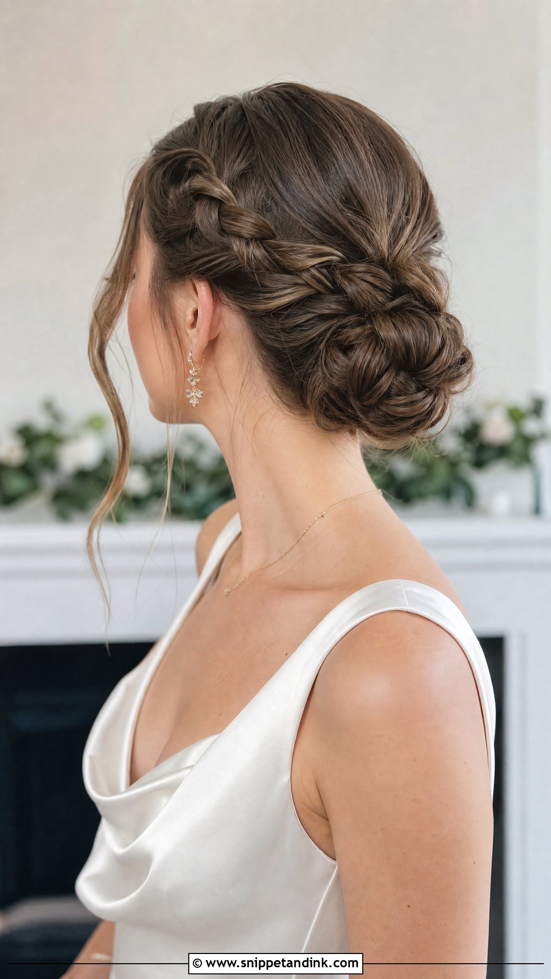 French Braid Bridal Chignon - Snippet and Ink - 20 Bridal Hair with Braid Ideas