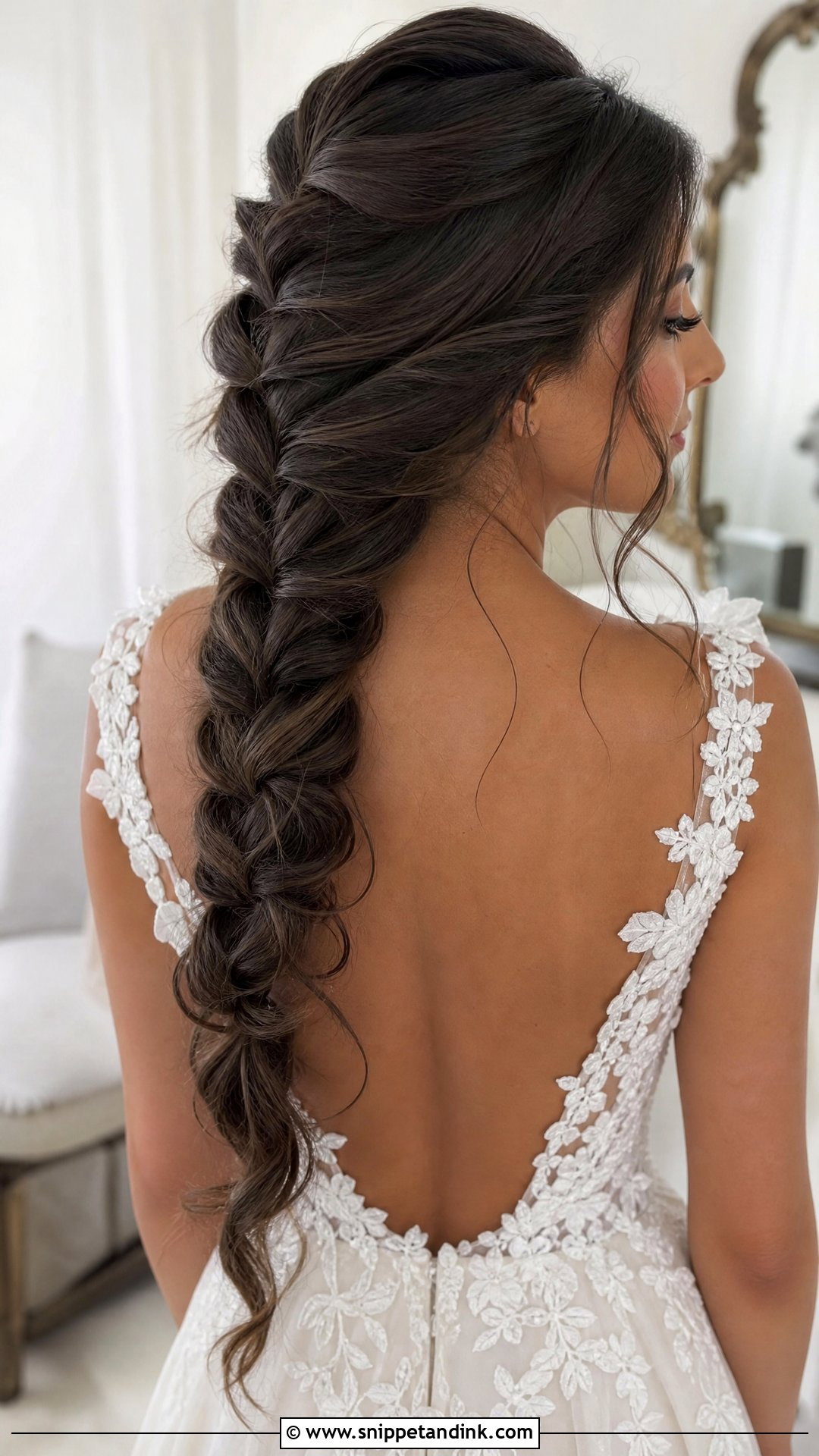 French Braid Bridal Hair For Long Hair - Snippet and Ink - 15 French Braid Bridal Hair Ideas