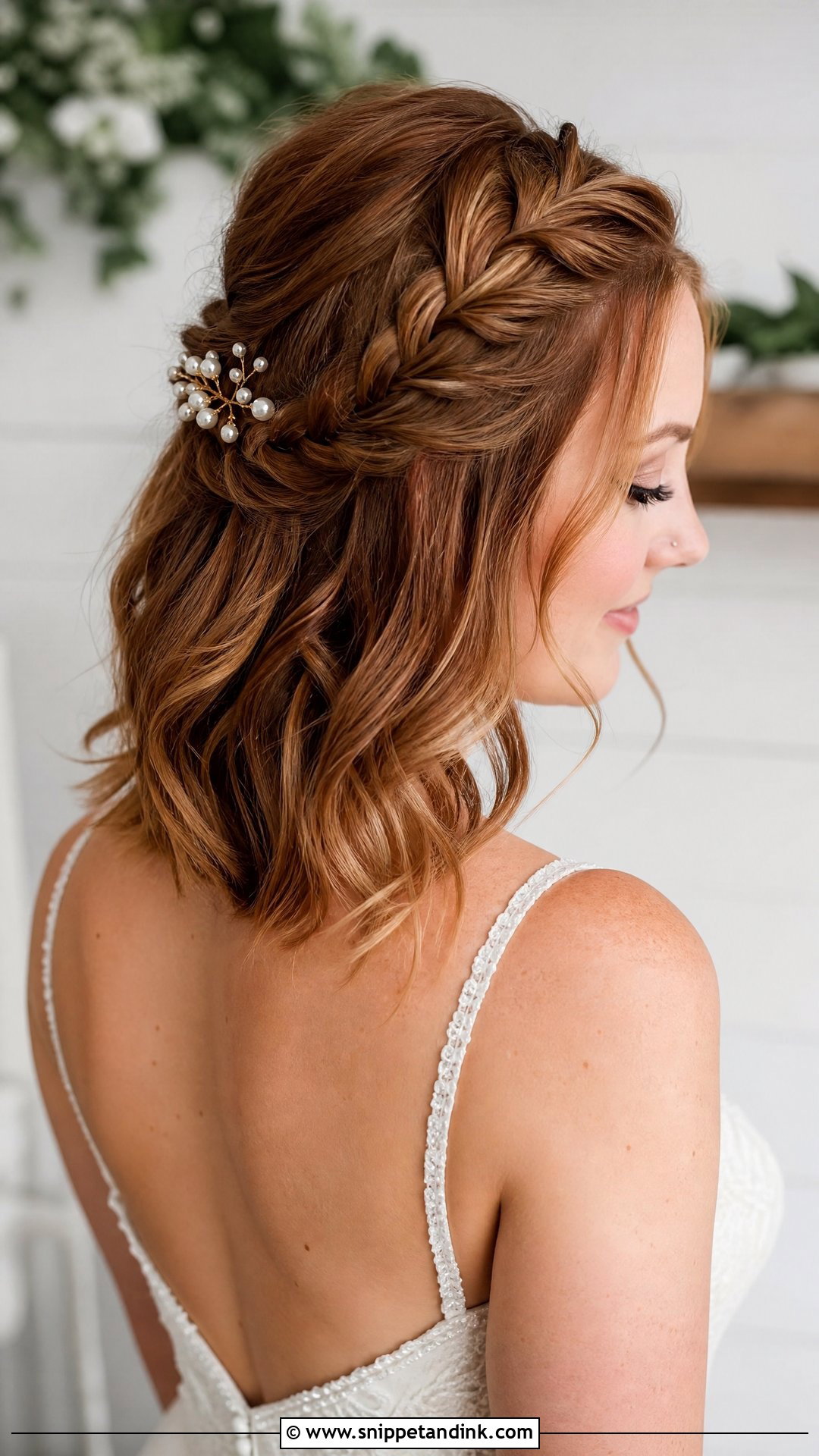 French Braid Bridal Hair For Medium Hair - Snippet and Ink - 15 French Braid Bridal Hair Ideas