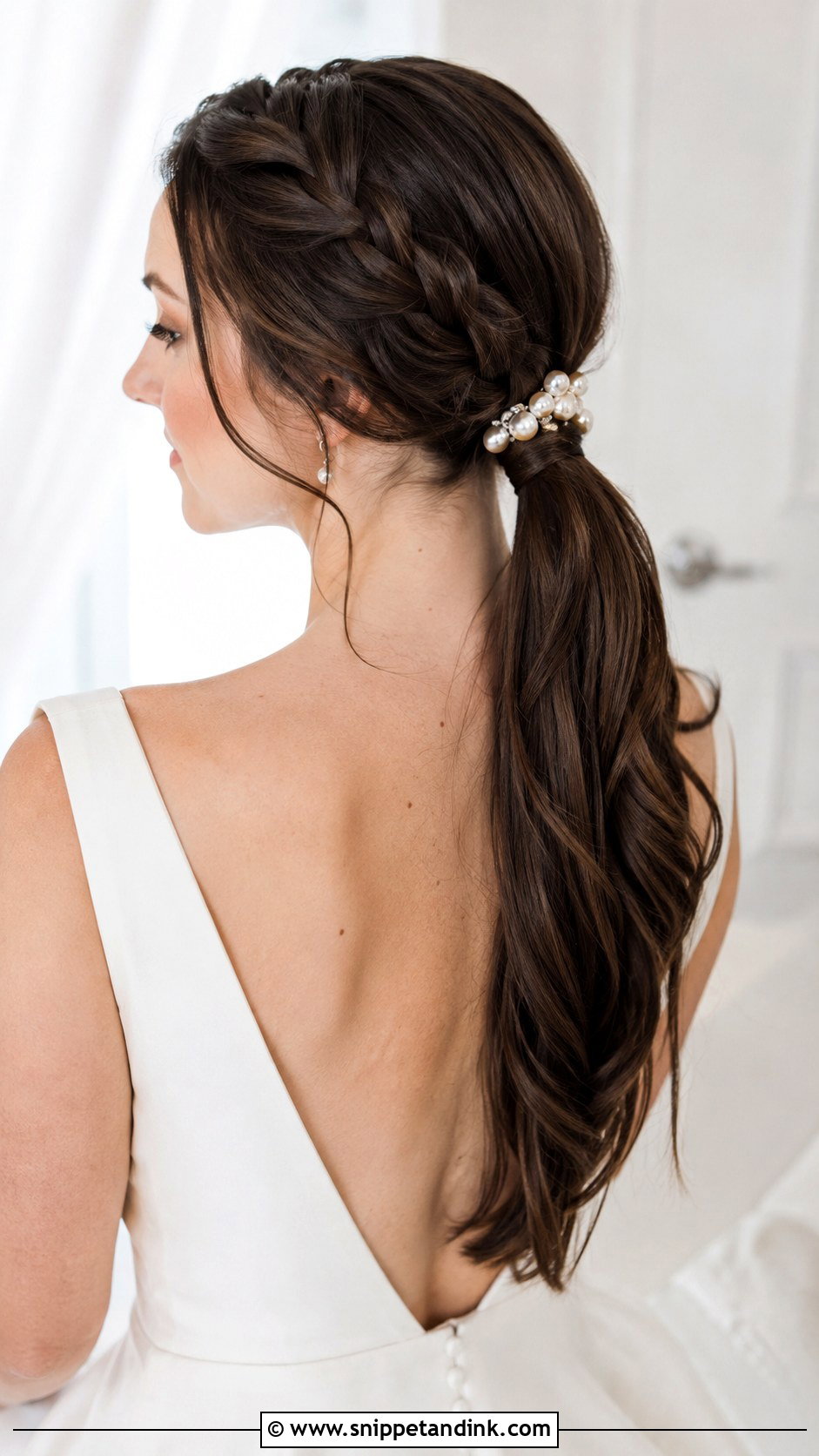 French Braid Bridal Ponytail - Snippet and Ink - 20 Bridal Braid Hairstyle Ideas