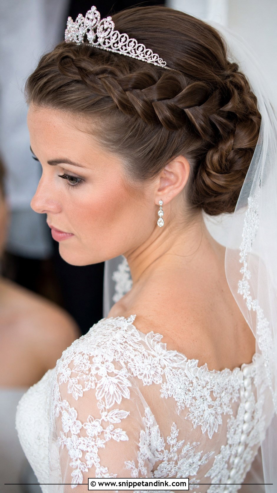 French Braid Bridal Updo - Snippet and Ink - 30 Wedding Braid Hairstyles