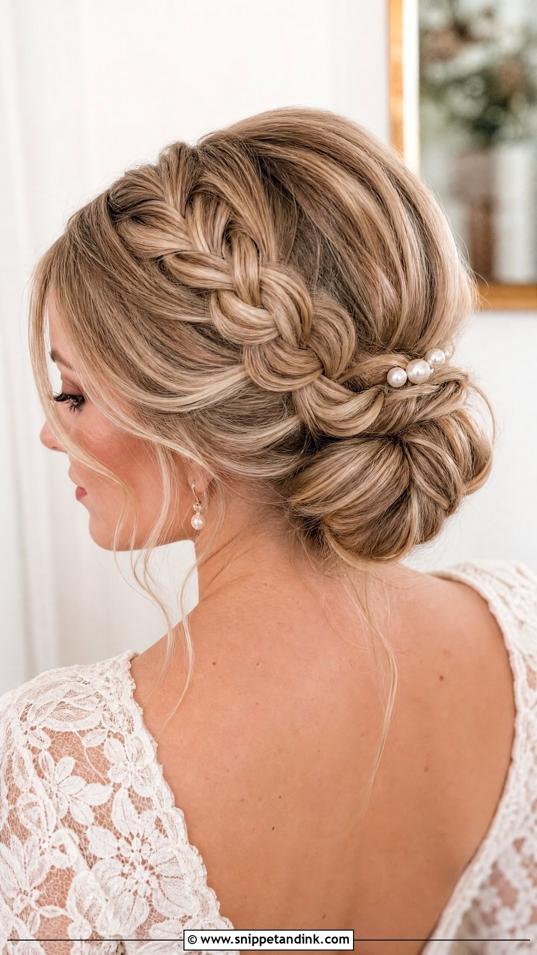French Braid Bridal Updo - Snippet and Ink - 15 French Braid Bridal Hair Ideas