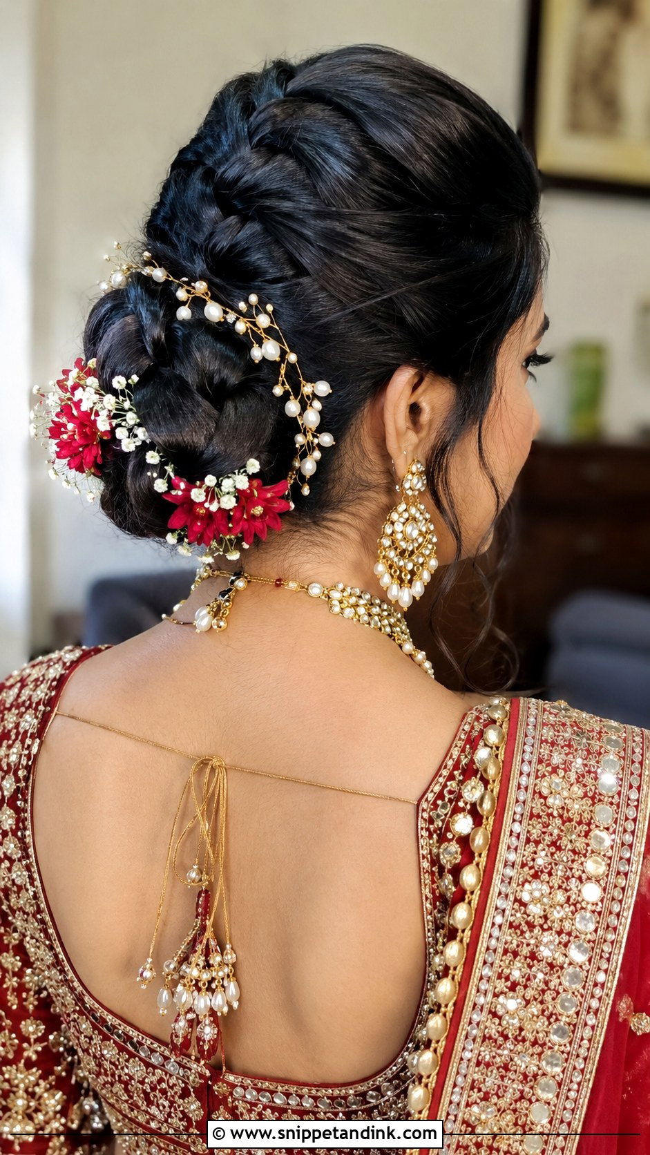 French Braid Bun - Snippet and Ink - 25 Indian Wedding Hairstyles for Bride