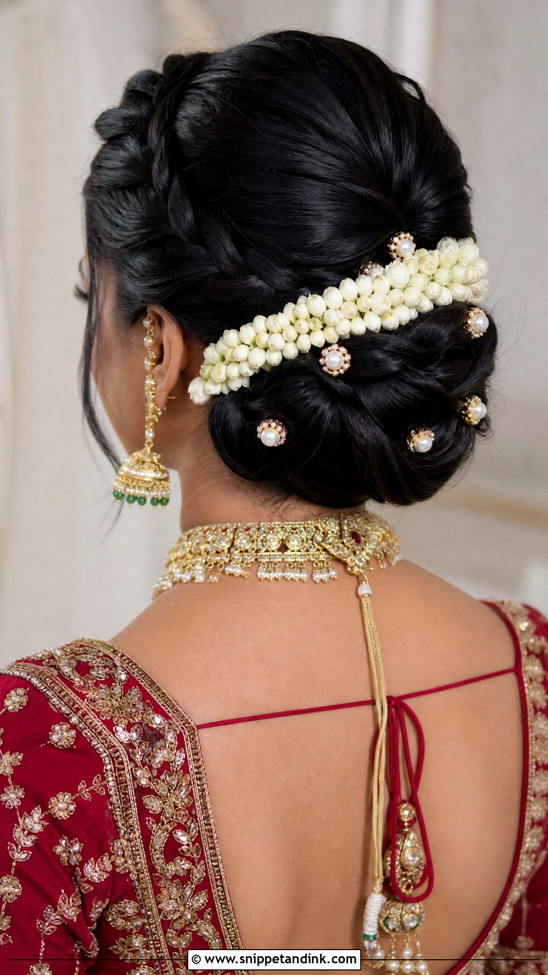 French Braid Bun For Indian Wedding - Snippet and Ink - 15 French Braid Indian Wedding Ideas