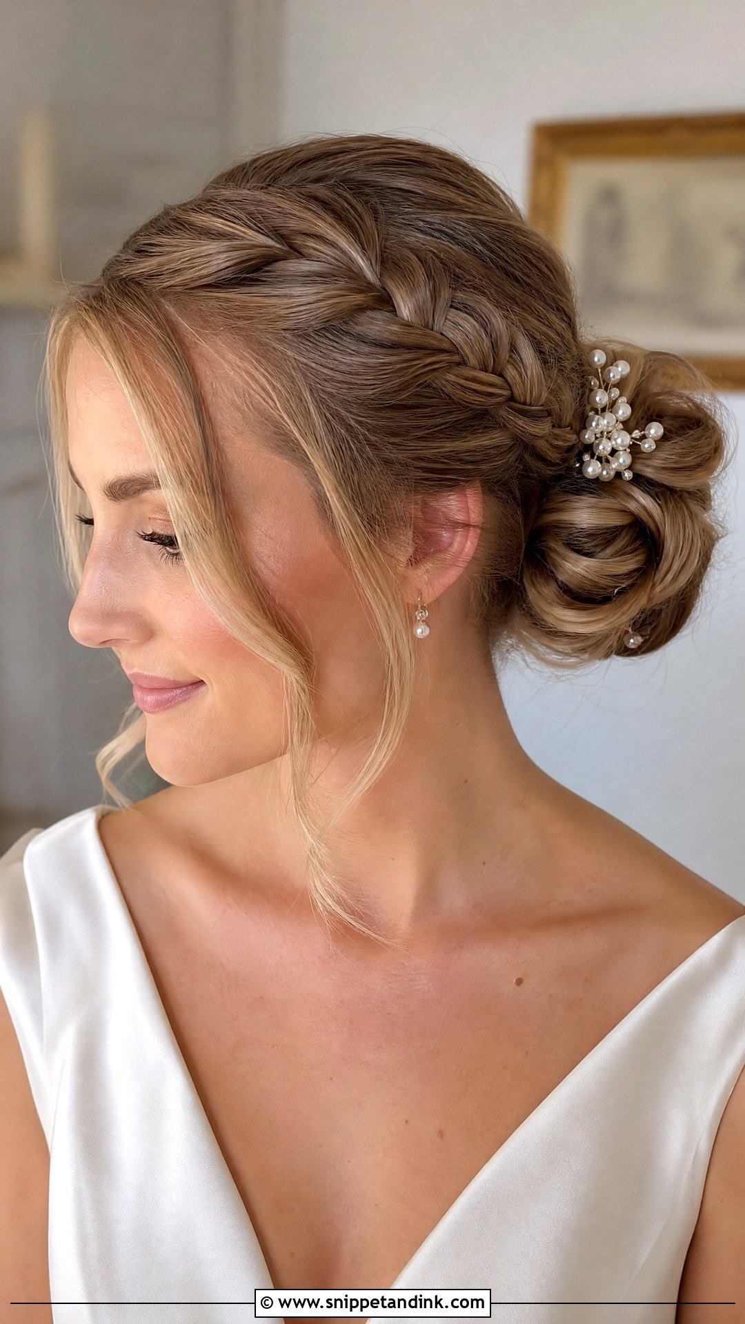 French Braid Chignon Wedding Hair - Snippet and Ink - 15 French Braid Hairstyles for Wedding