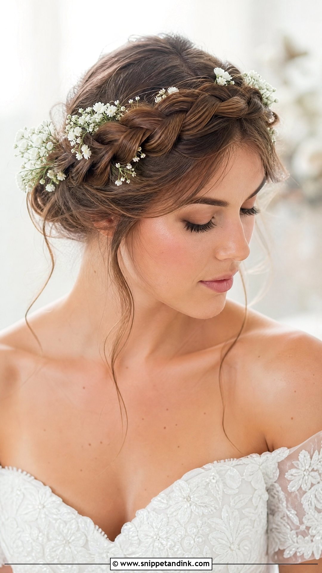 French Braid Crown - Snippet and Ink - 30 Bridal Braids