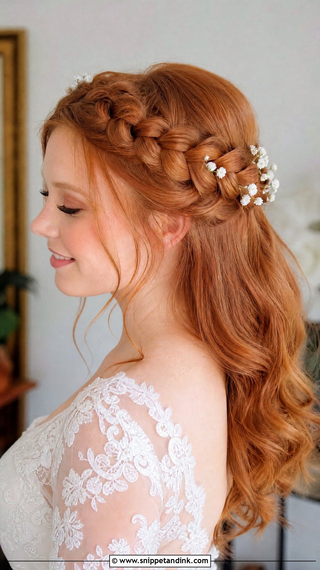 French Braid Crown Wedding Hair - Snippet and Ink - 15 French Braid Hairstyles for Wedding