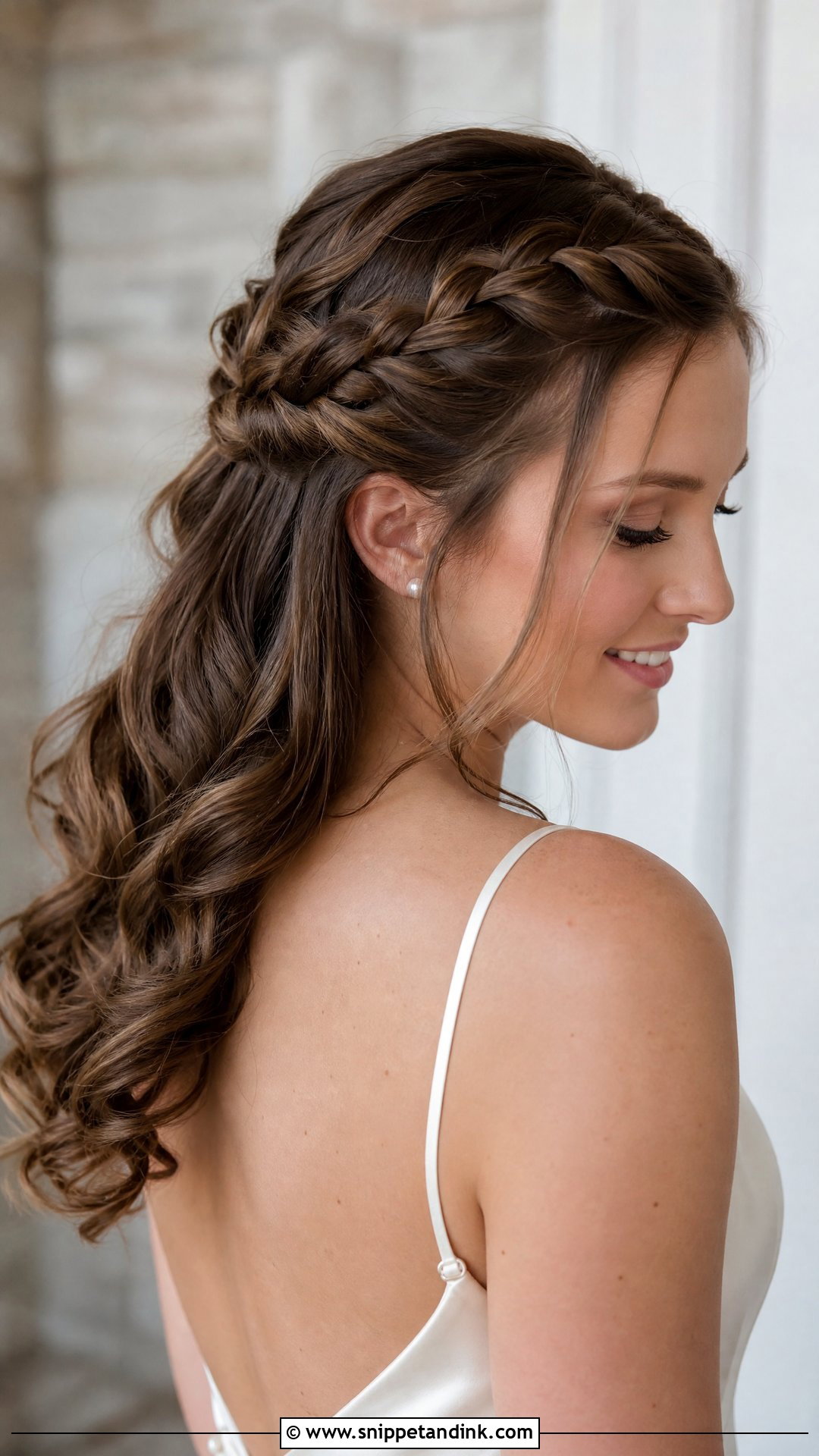 French Braid Half Up Bridal Hair - Snippet and Ink - 15 French Braid Bridal Hair Ideas