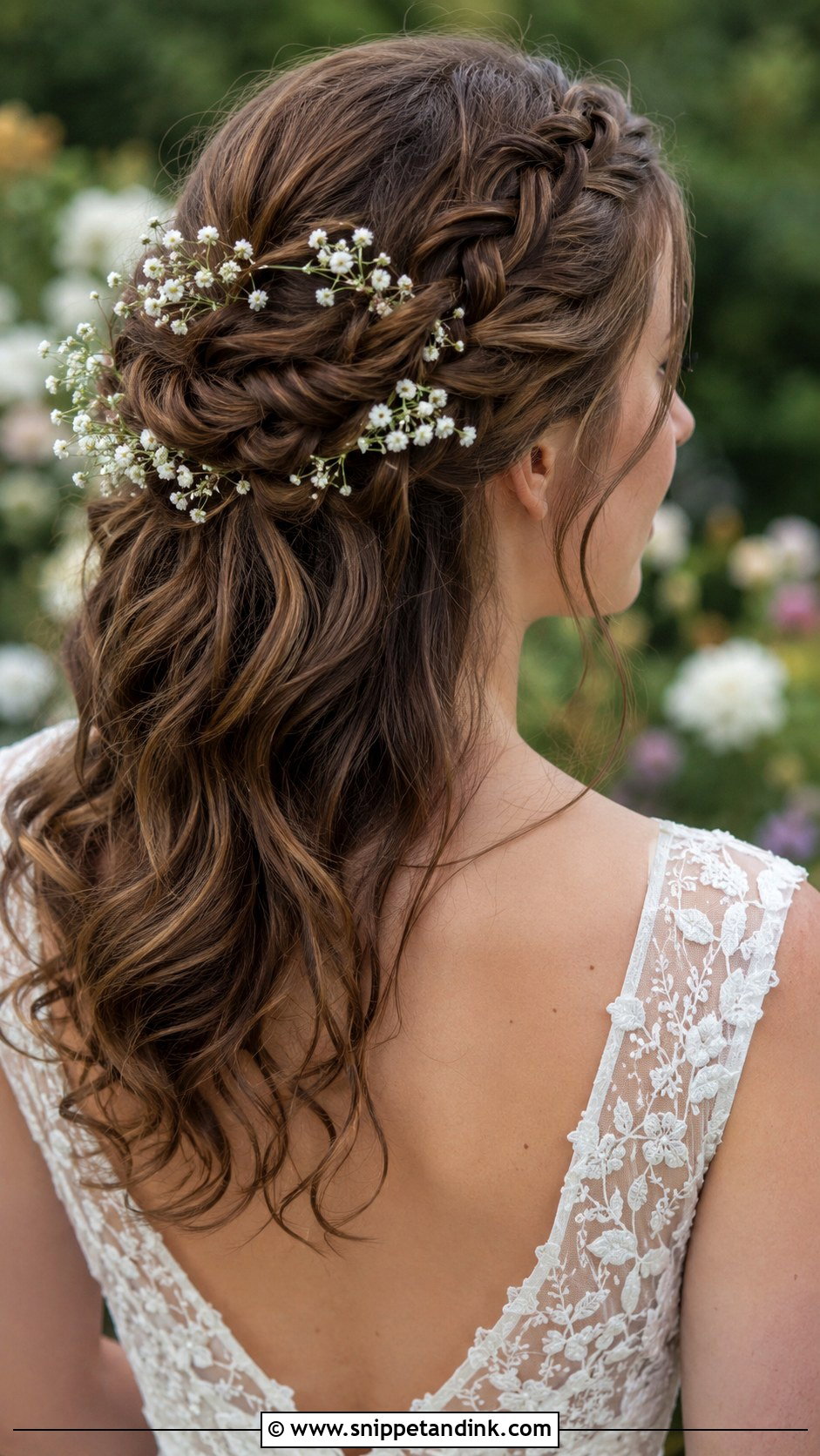 French Braid Half Up Wedding Hair - Snippet and Ink - 25 Half-Up Half-Down Wedding Hair Braid Ideas