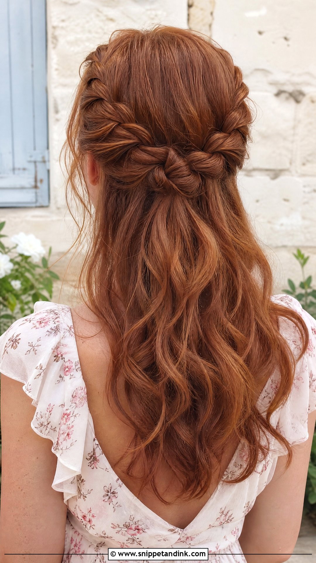 French Braid Half Updo - Snippet and Ink - 20 Braided Hairstyles for Wedding Guest