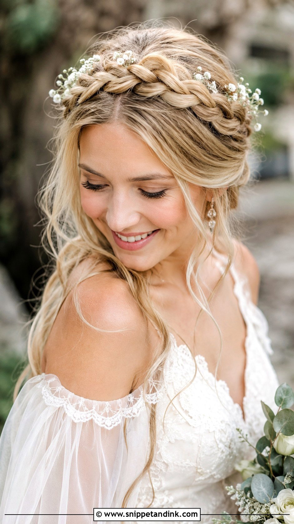 French Braid Halo Crown - Snippet and Ink - 20 French Braid Wedding Hairstyles